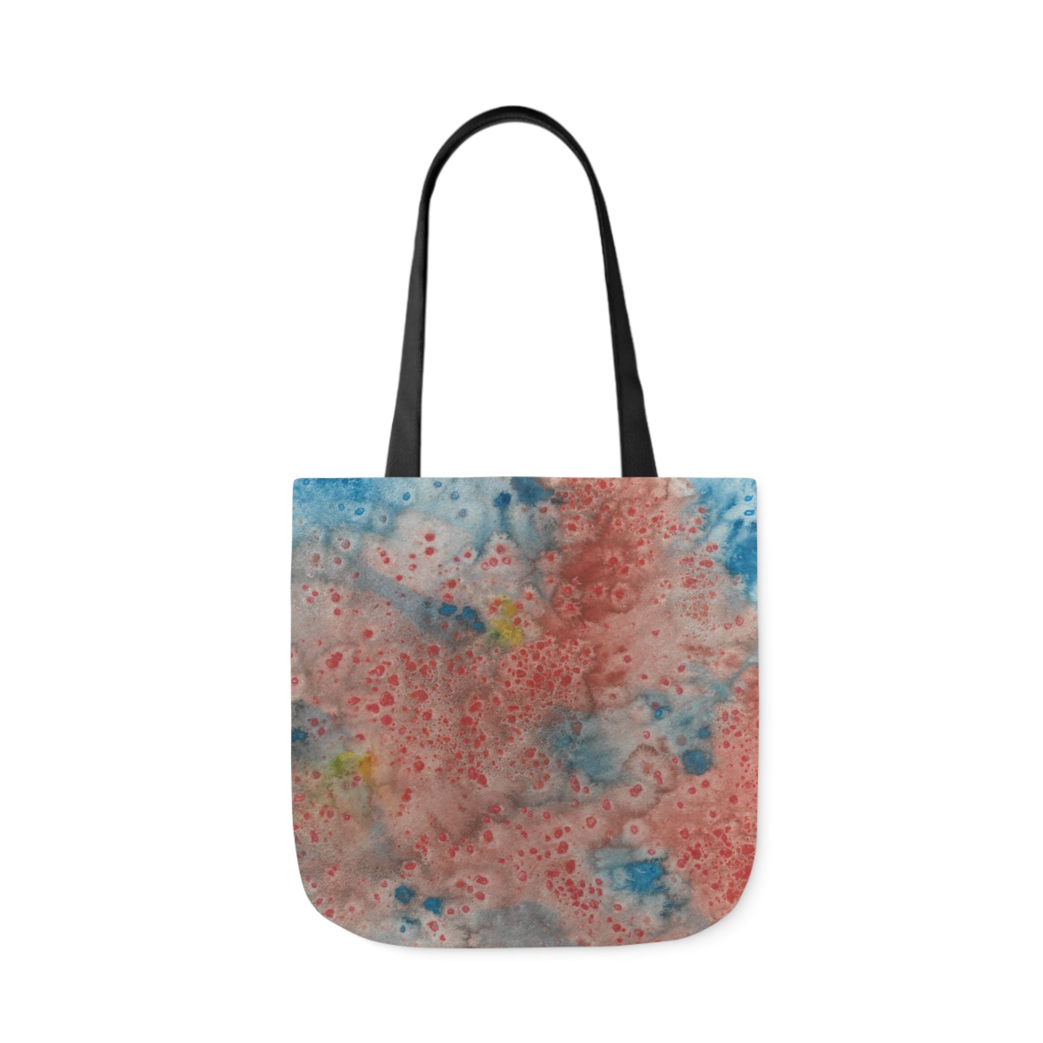Canvas Tote Bags, Colourful Abstract Designs, 5-Color Straps, 3 Sizes.  For Family and friends or a Special Gift #53 The Reef