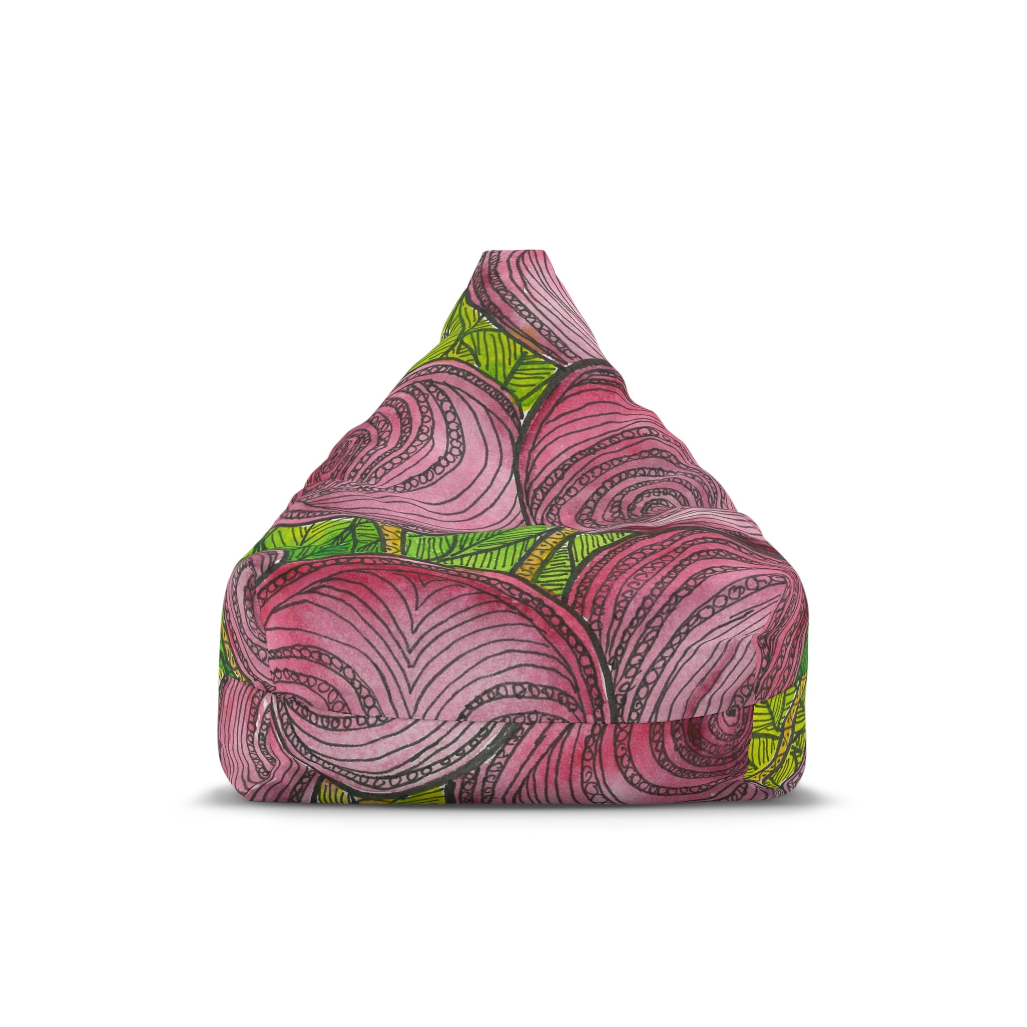 Bean Bag Chair Covers For Indoor & Outdoor - 2 Sizes - Exciting Abstract Design #9 Spaced Blossoms