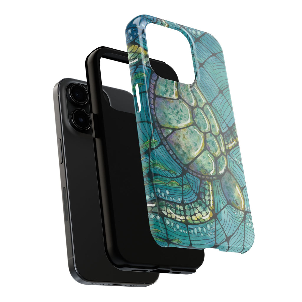Tough Phone Case - All iPhones and Samsung Galaxys - Exciting Abstract Design #73 Turtling Along