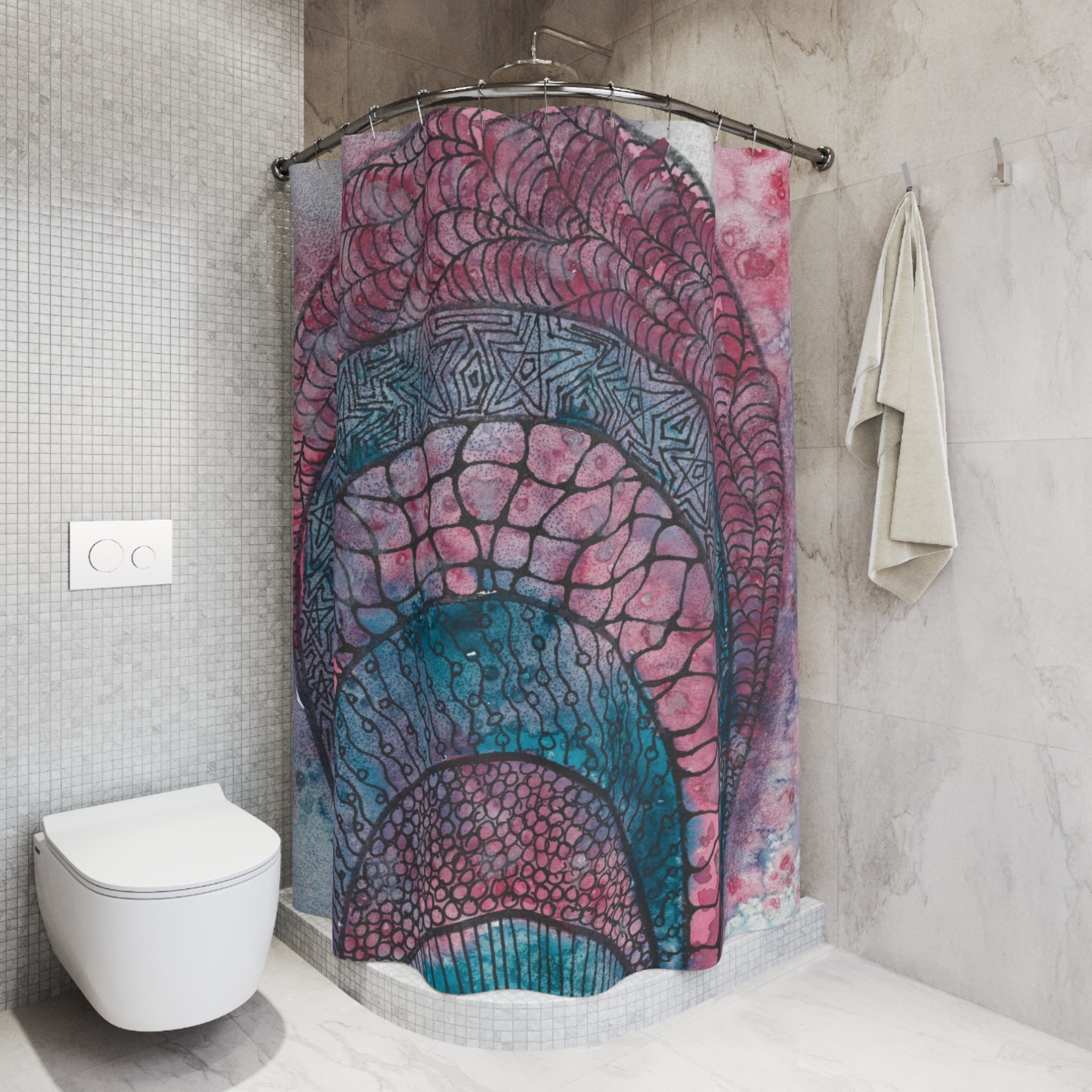 Beautiful Shower Curtains to Refresh Your Bathroom. Colourful Abstract Designs. Perfect For Your Bathroom or Special House-Warming Gift #92 The Goddess Lives