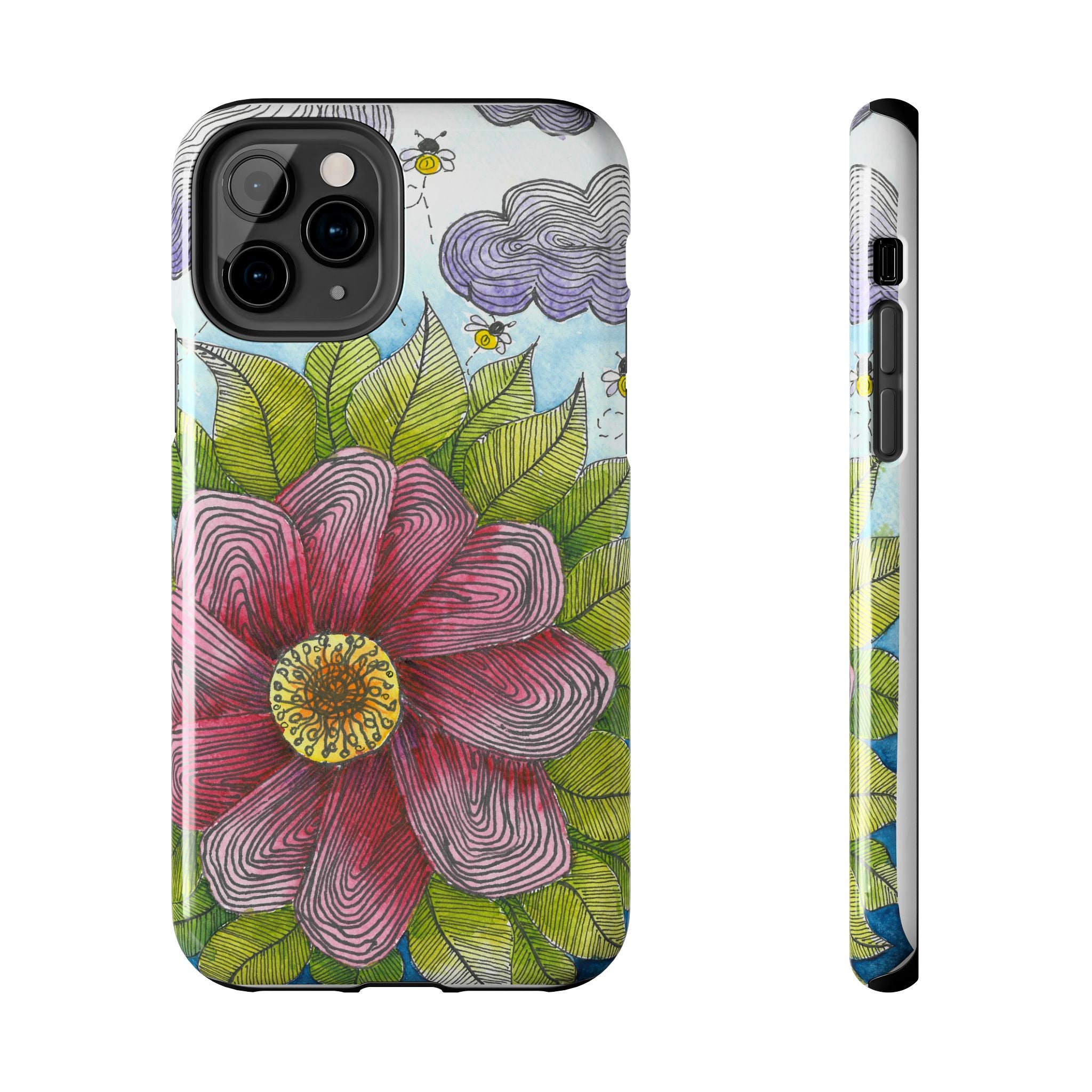 Tough Phone Case - All iPhones and Samsung Galaxys - Exciting Abstract Design  #4 Bloom'n