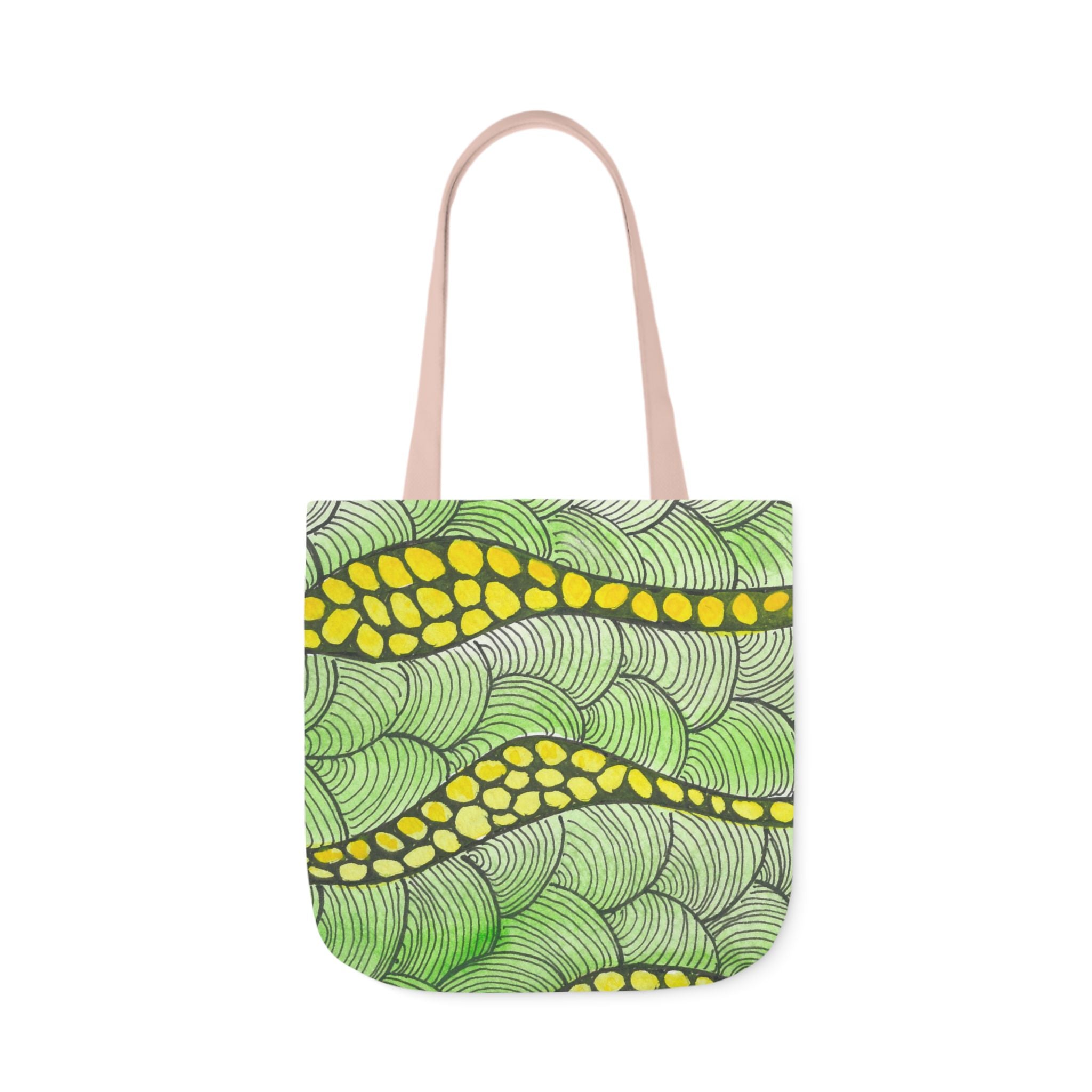 Canvas Tote Bags, Colourful Abstract Designs, 5-Color Straps, 3 Sizes.  For Family and friends or a Special Gift #13 Watcha Thinking