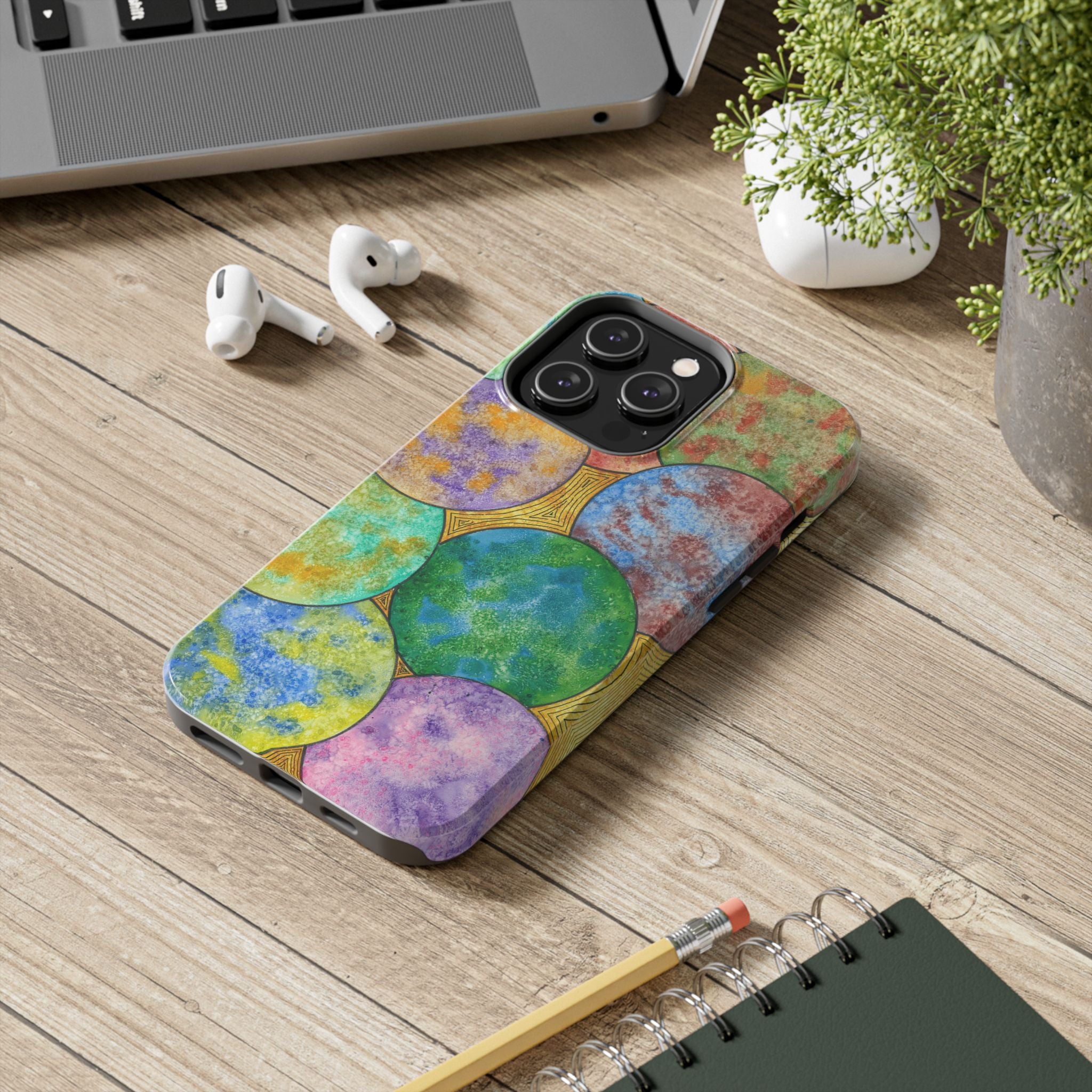 Tough Phone Case - All iPhones and Samsung Galaxys - Exciting Abstract Design #61 Worlds Apart