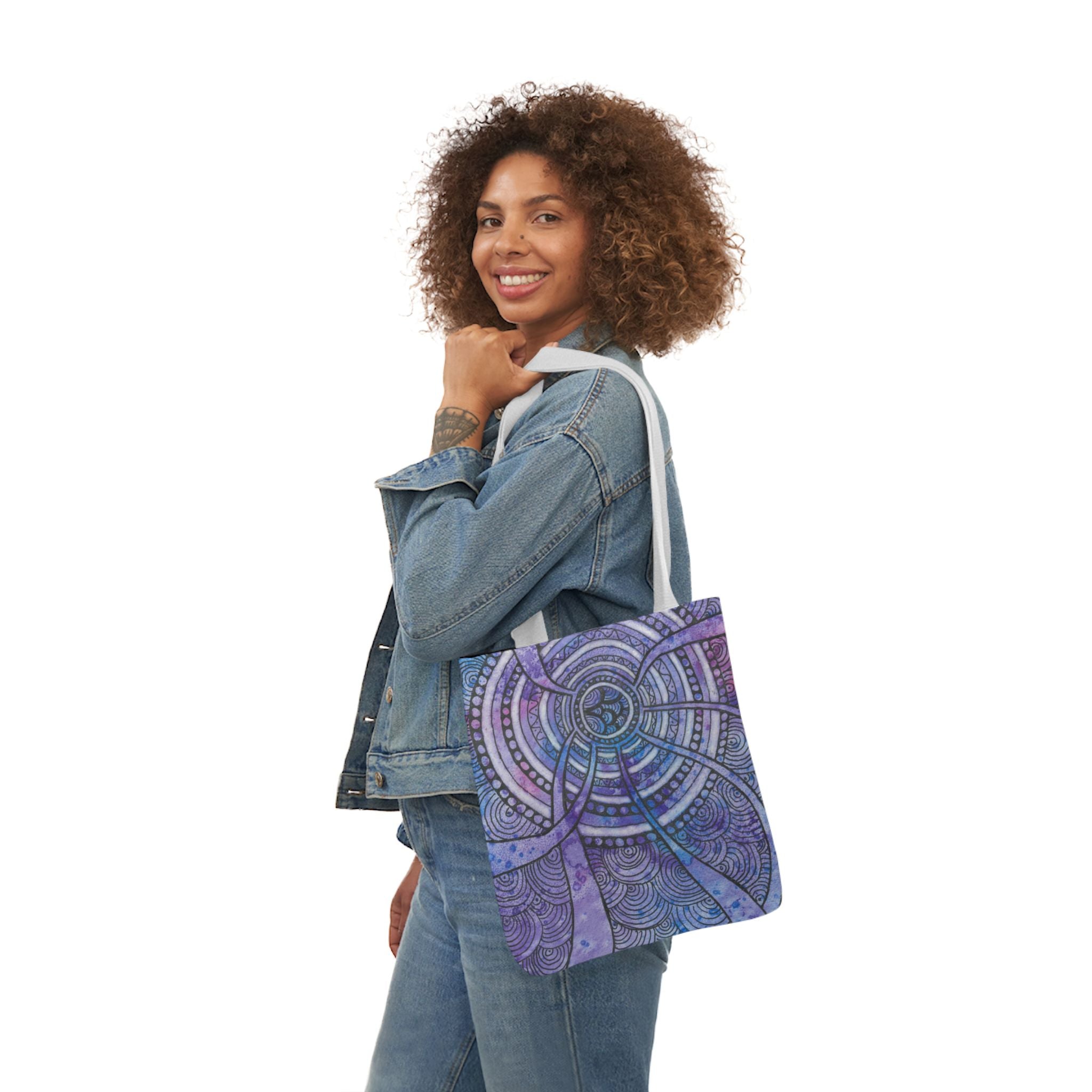 Canvas Tote Bags, Colourful Abstract Designs, 5-Color Straps, 3 Sizes.  For Family and friends or a Special Gift #56 The Way Home