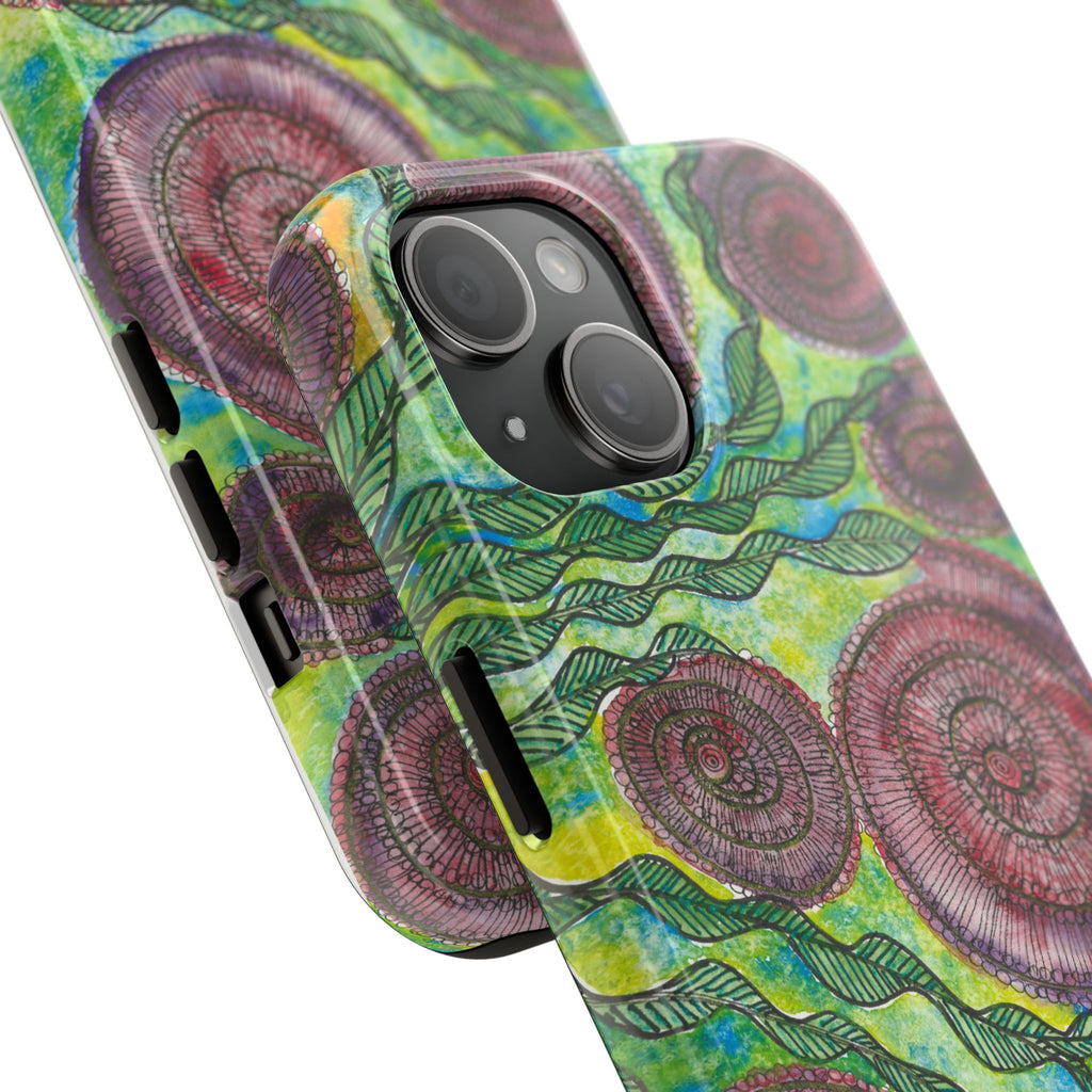Tough Phone Case - All iPhones and Samsung Galaxys - Exciting Abstract Design #35 Beetroot To Yourself
