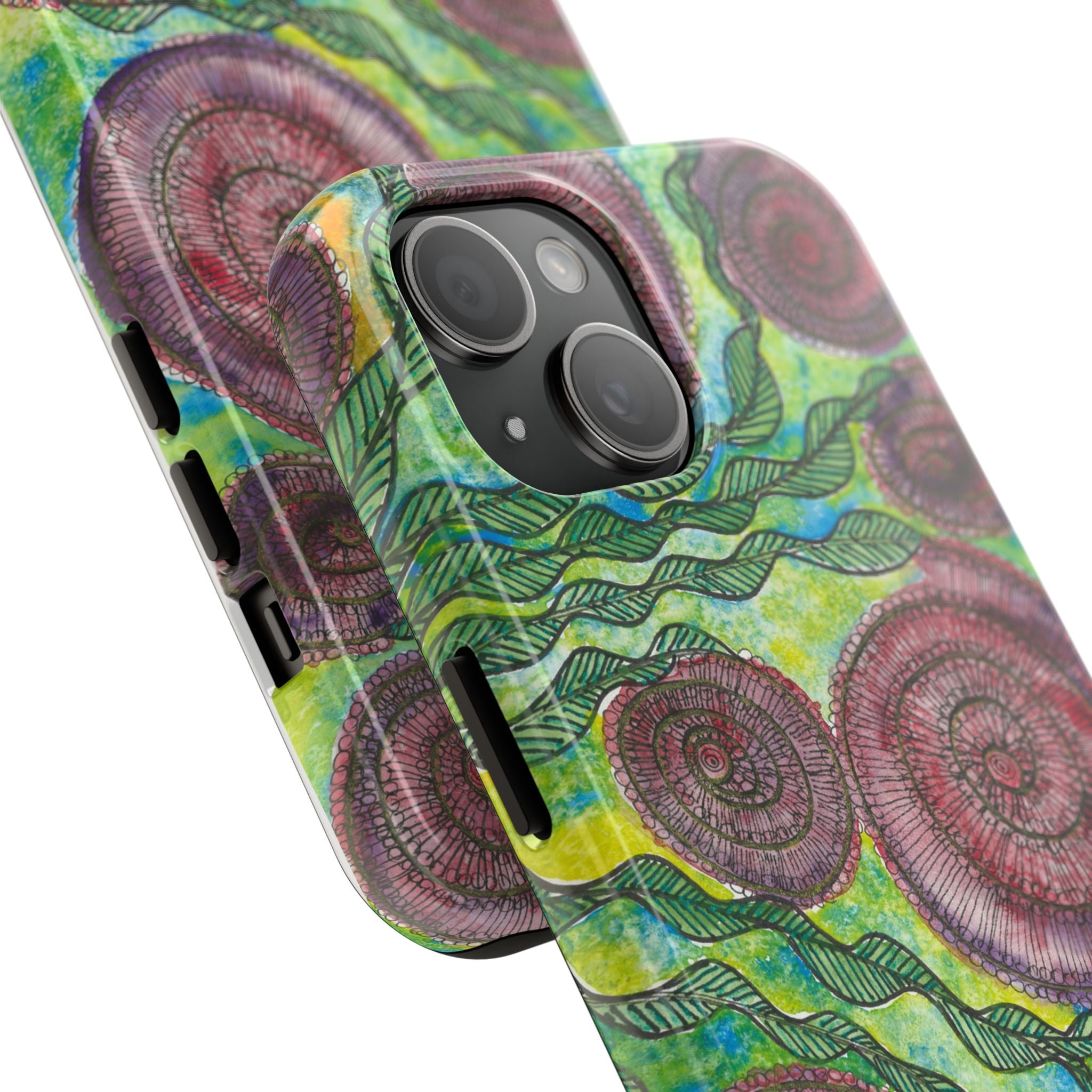 Tough Phone Case - All iPhones and Samsung Galaxys - Exciting Abstract Design #35 Beetroot To Yourself