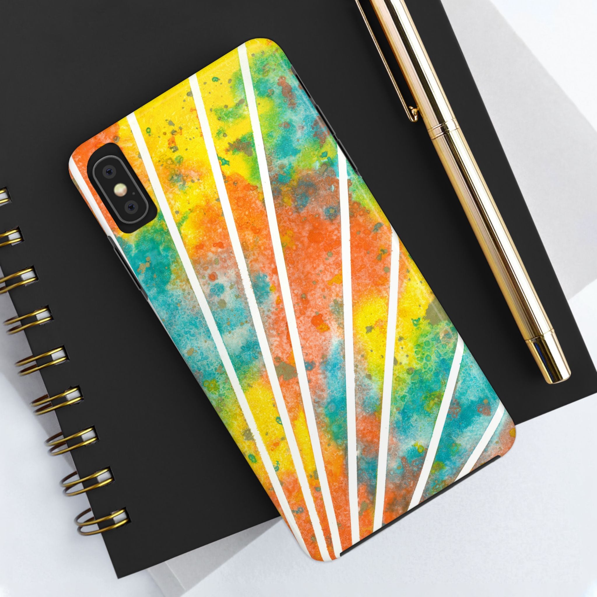 Tough Phone Case - All iPhones and Samsung Galaxys - Exciting Abstract Design #101 Your Energy Radiates