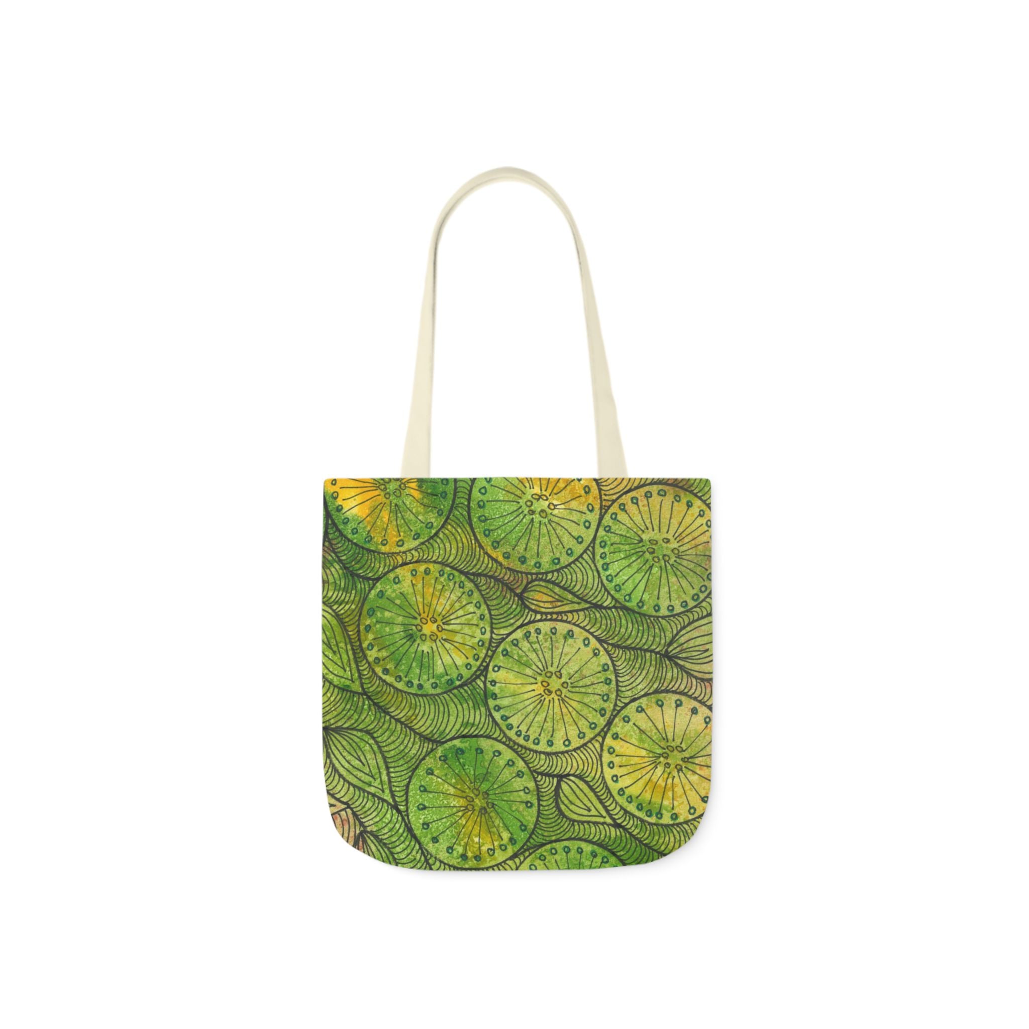 Canvas Tote Bags, Colourful Abstract Designs, 5-Color Straps, 3 Sizes.  For Family and friends or a Special Gift #63 Margarita Mondays
