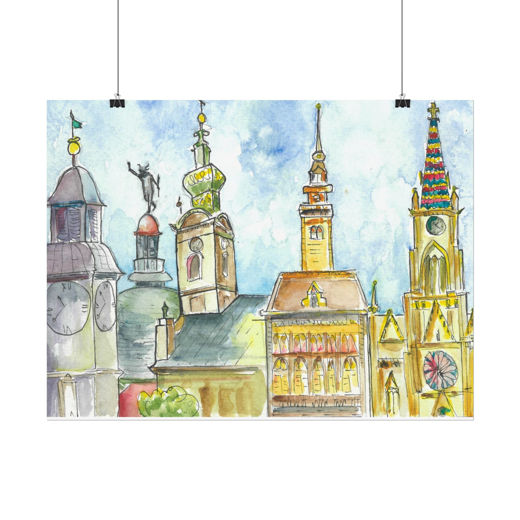 Large Colourful Wall Art, Posters & Prints, For Office, Bedroom or Living Room, or Special Gift #95 Beautiful Novi Sad - Serbia
