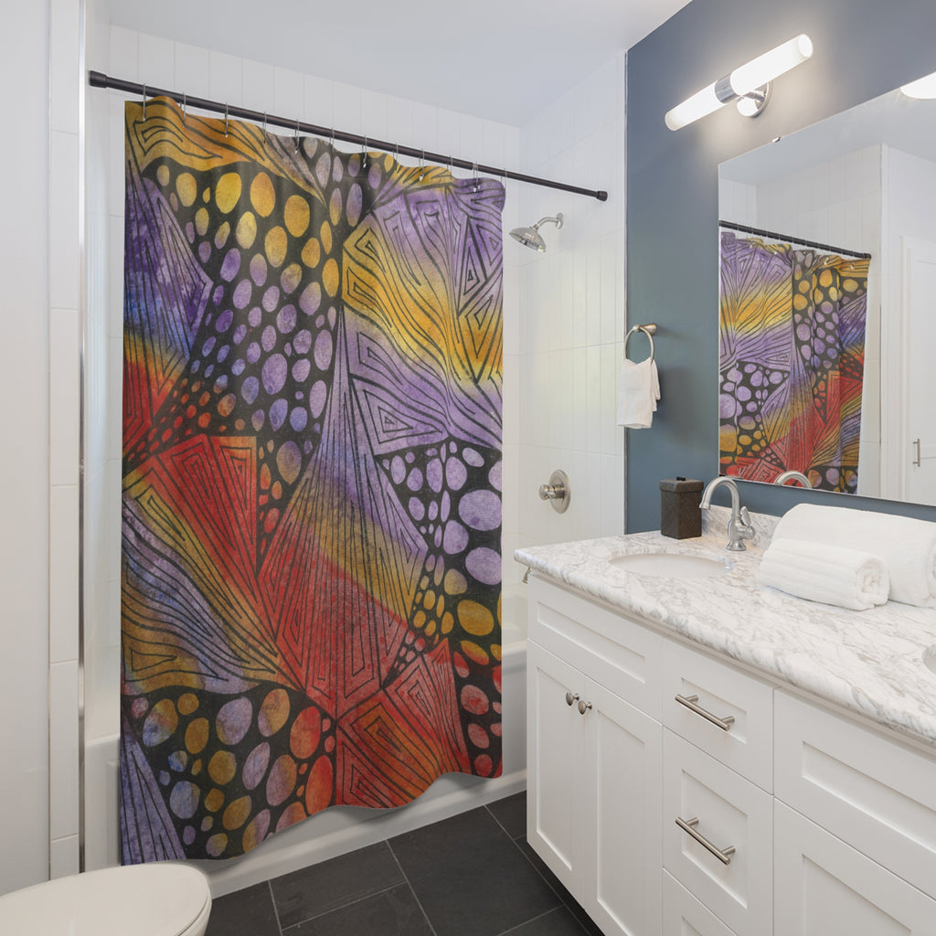 Beautiful Shower Curtains to Refresh Your Bathroom. Colourful Abstract Designs. Perfect For Your Bathroom or Special House-Warming Gift #82 Fighting Delusions