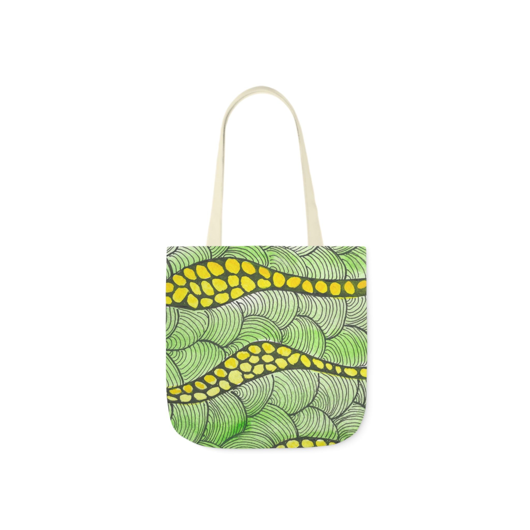 Canvas Tote Bags, Colourful Abstract Designs, 5-Color Straps, 3 Sizes.  For Family and friends or a Special Gift #13 Watcha Thinking
