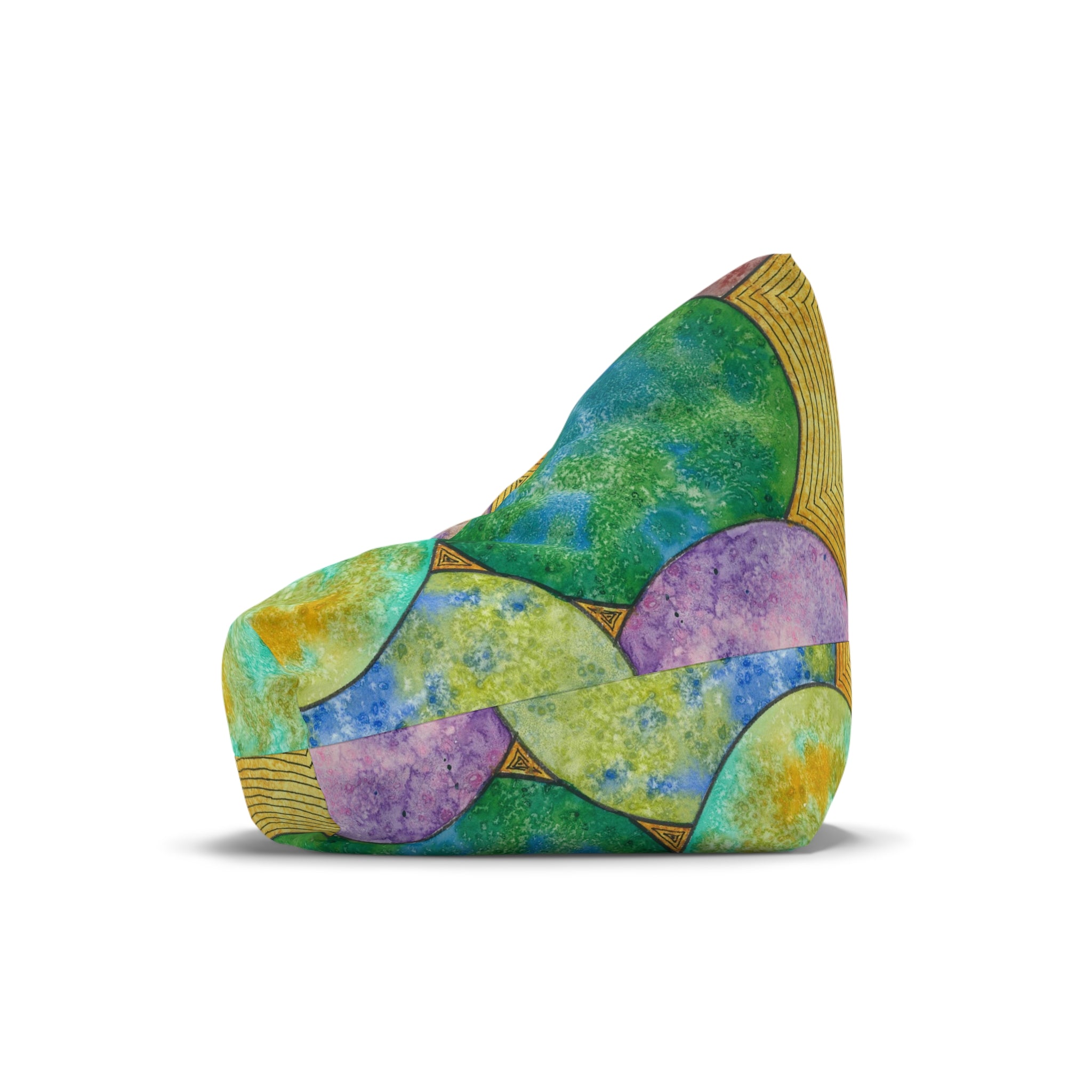 Bean Bag Chair Covers For Indoor & Outdoor - 2 Sizes - Exciting Abstract Design #61 Worlds Apart