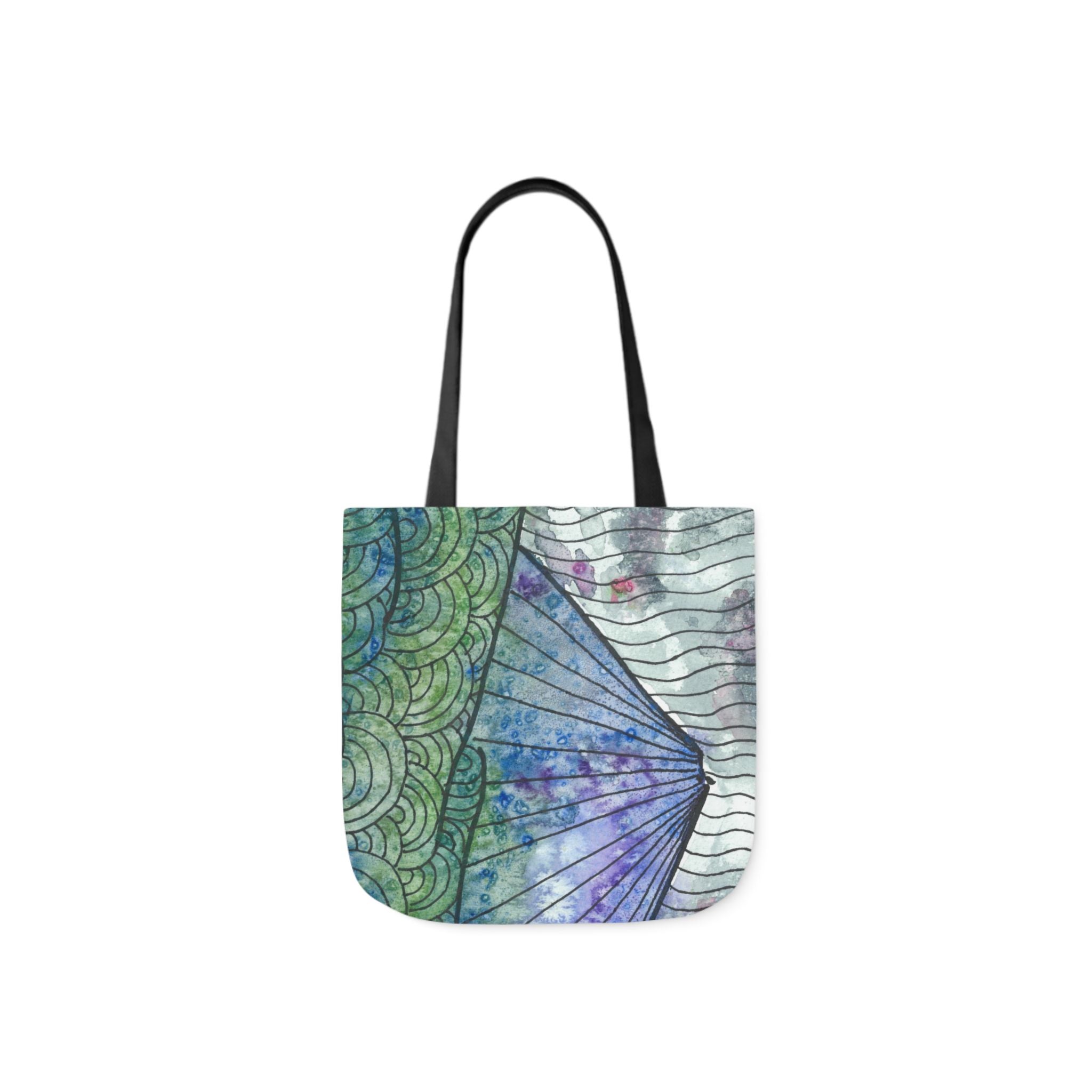 Canvas Tote Bags, Colourful Abstract Designs, 5-Color Straps, 3 Sizes.  For Family and friends or a Special Gift #90 Rtanj Pyramid