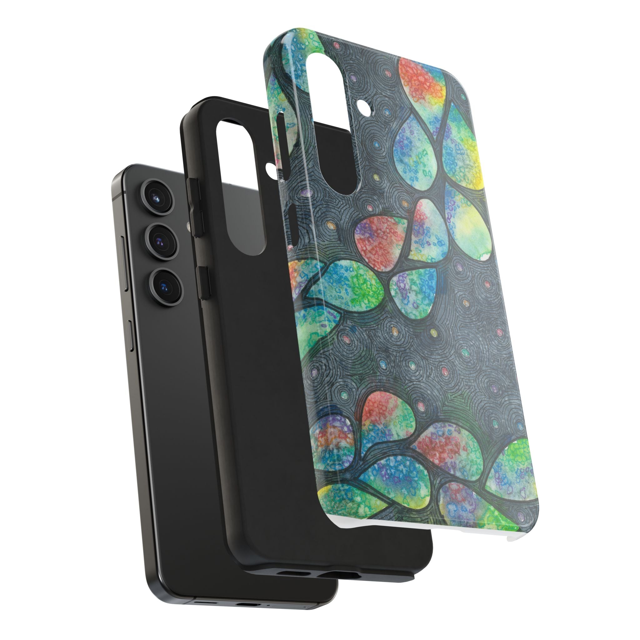 Tough Phone Case - All iPhones and Samsung Galaxys - Exciting Abstract Design #30 Give Us A Minute