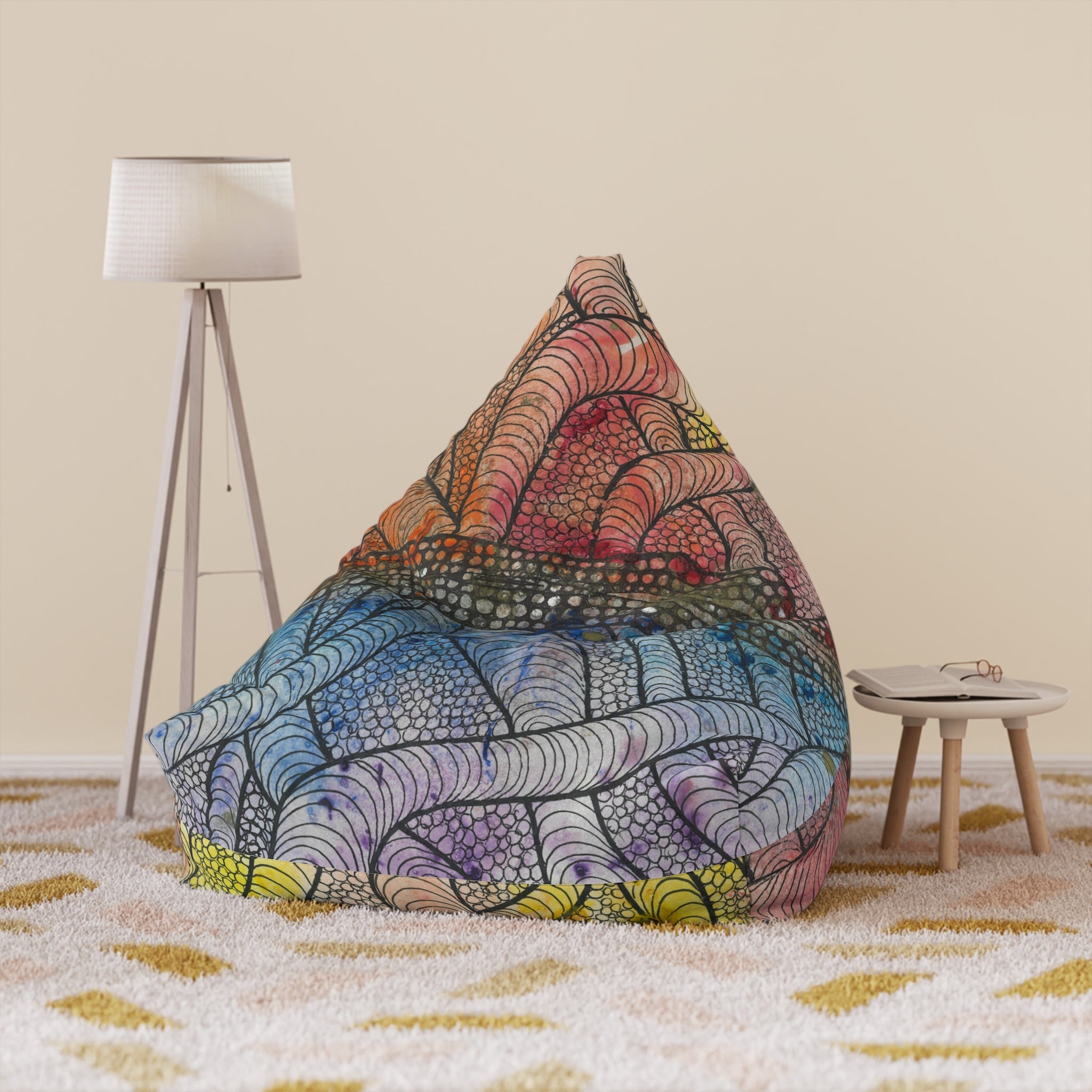 Bean Bag Chair Covers For Indoor & Outdoor - 2 Sizes - Exciting Abstract Design #72 After The End