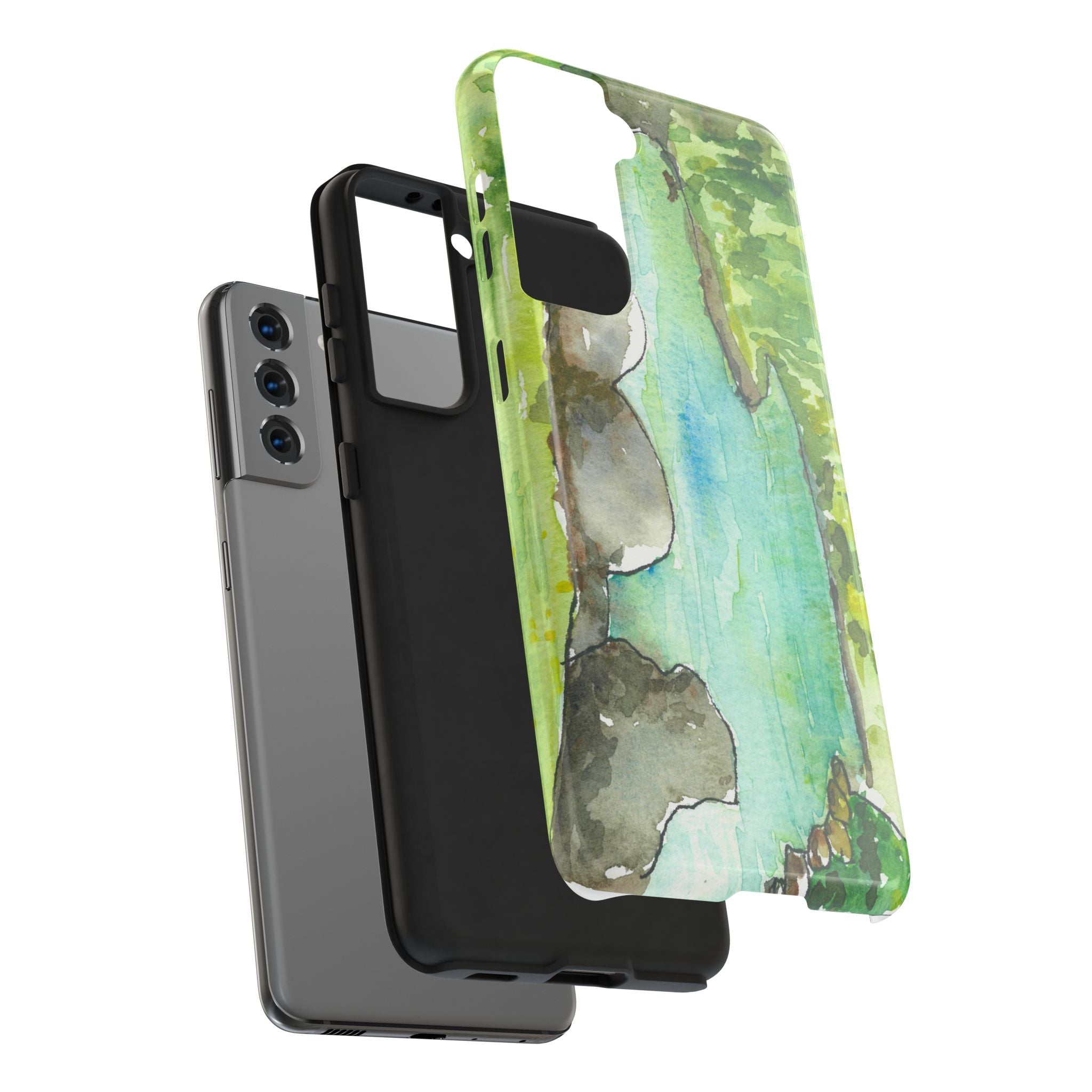Tough Phone Case - All iPhones and Samsung Galaxys - Exciting Abstract Design #88 Tara River - Montenegro