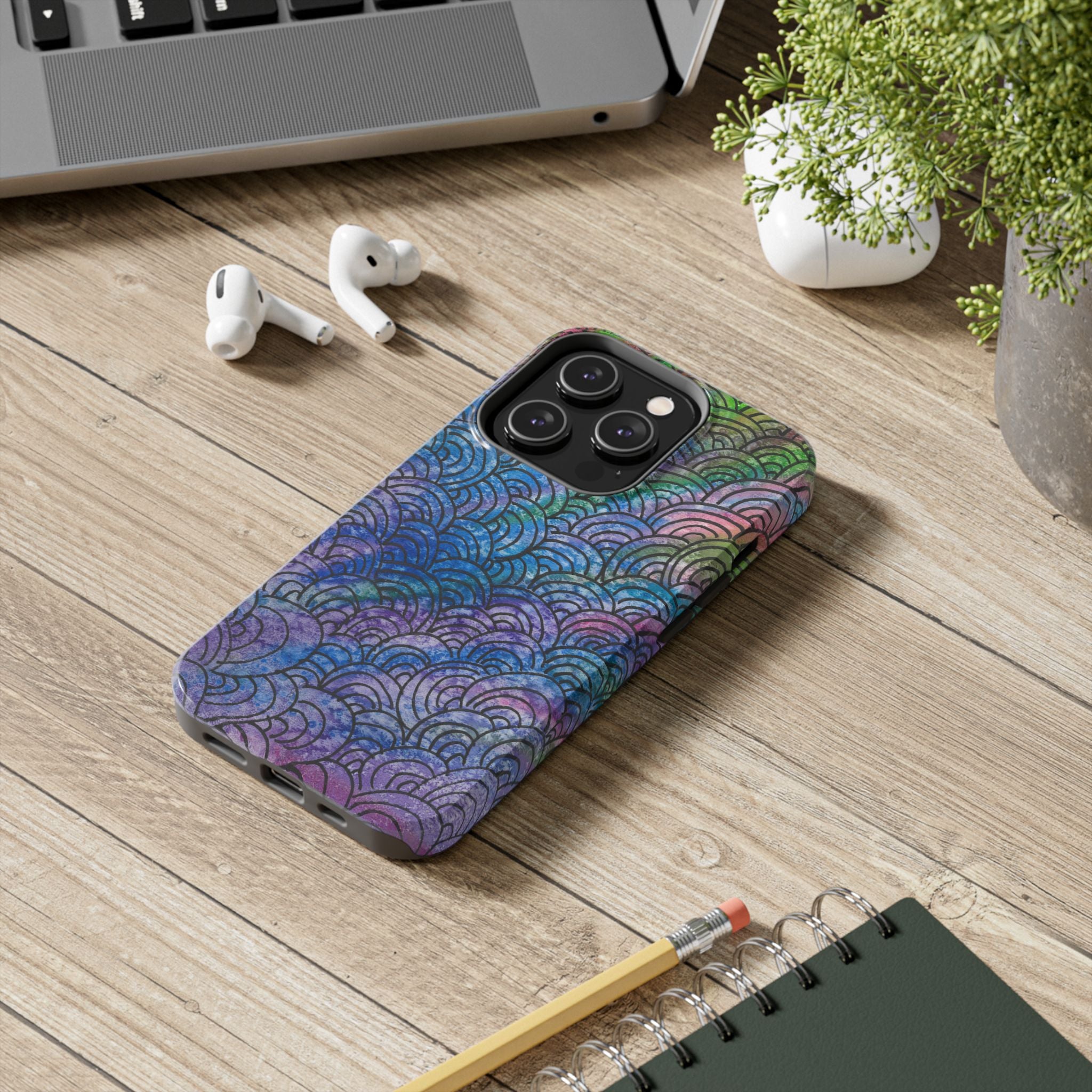 Tough Phone Case - All iPhones and Samsung Galaxys - Exciting Abstract Design #84 Ah! The Past