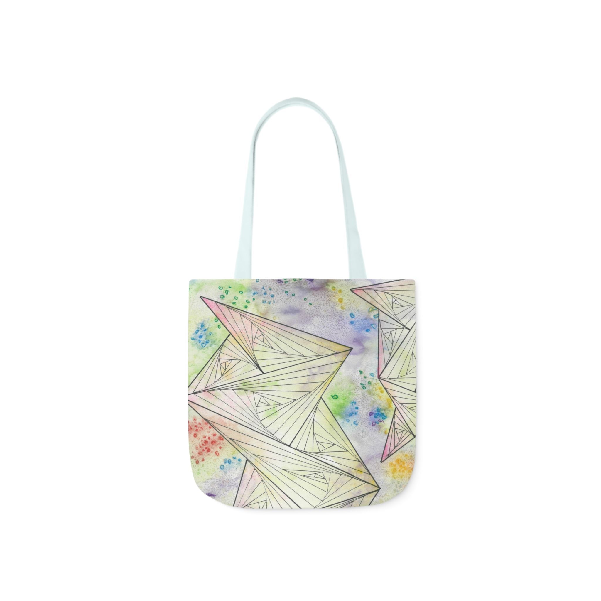 Canvas Tote Bags, Colourful Abstract Designs, 5-Color Straps, 3 Sizes.  For Family and friends or a Special Gift #59 Your Choice