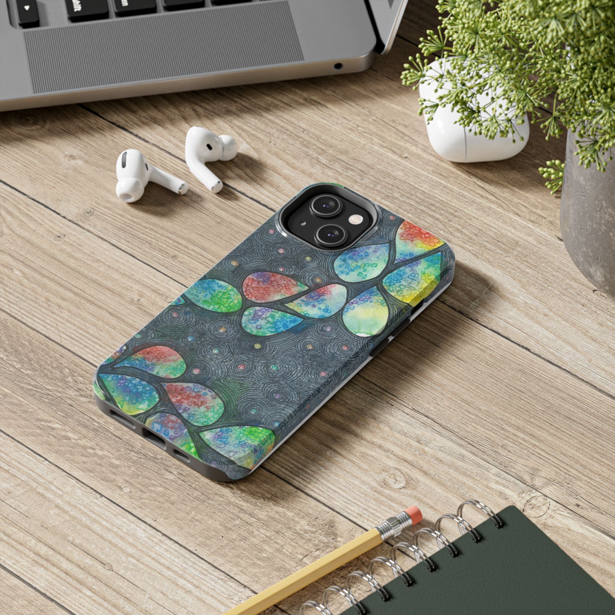 Tough Phone Case - All iPhones and Samsung Galaxys - Exciting Abstract Design #30 Give Us A Minute