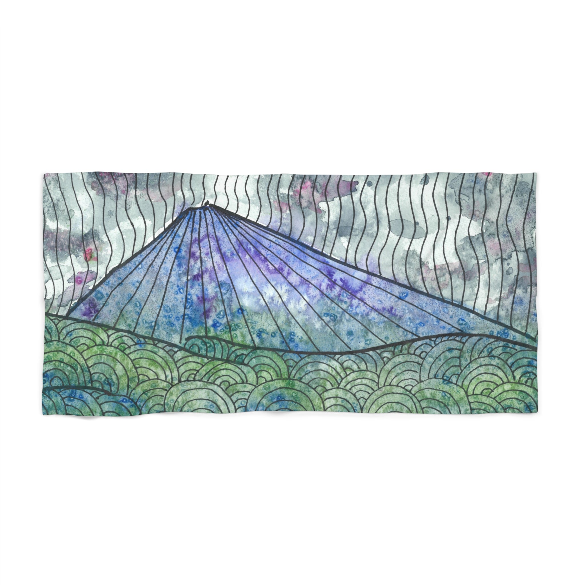 Colourful Abstract Beach Towels, Cotton Loop backing for Durability, 2 Sizes.  For Family and friends or a Special Gift #90 Rtanj Pyramid