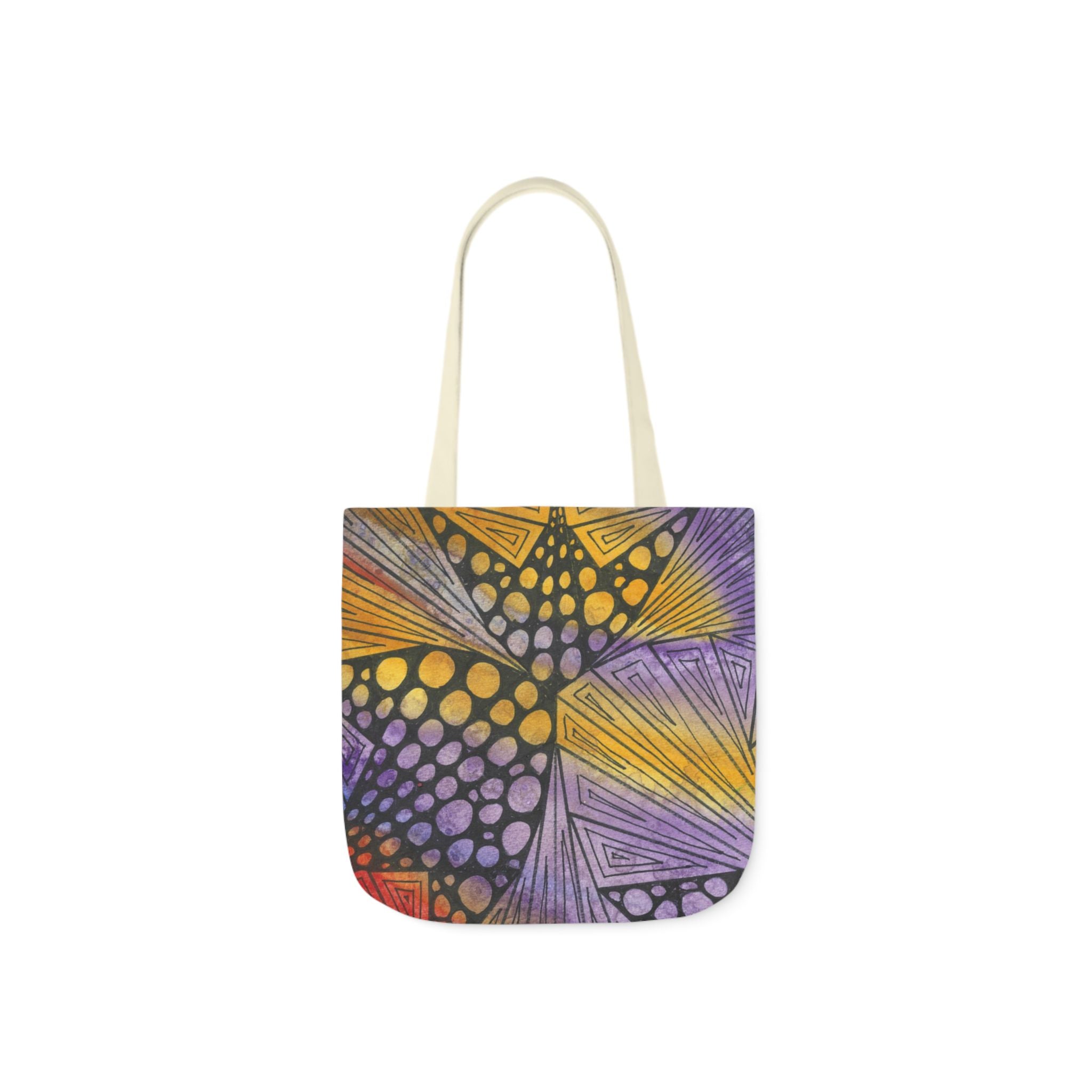 Canvas Tote Bags, Colourful Abstract Designs, 5-Color Straps, 3 Sizes.  For Family and friends or a Special Gift #82 Fighting Delusions