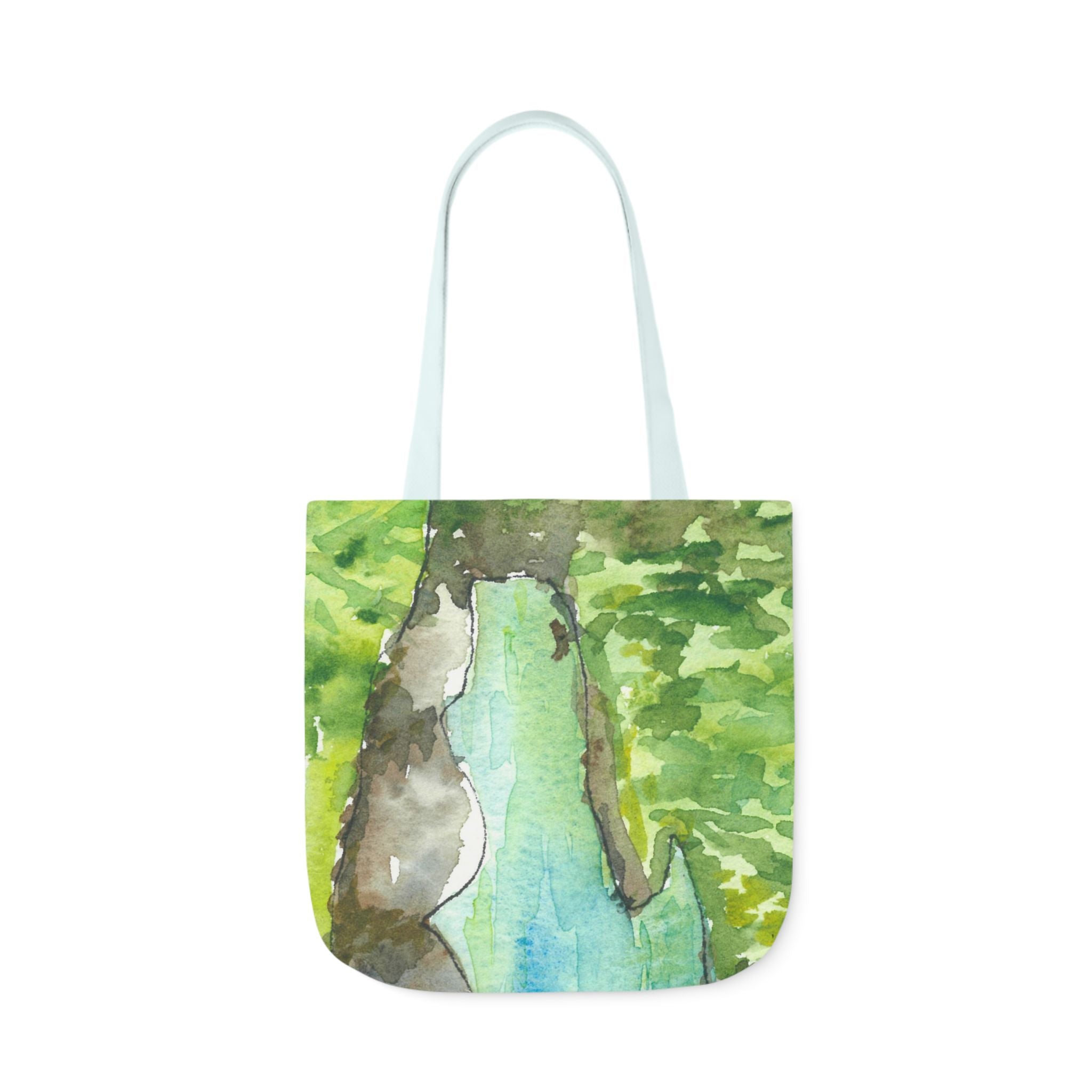 Canvas Tote Bags, Colourful Abstract Designs, 5-Color Straps, 3 Sizes.  For Family and friends or a Special Gift #88 Tara River