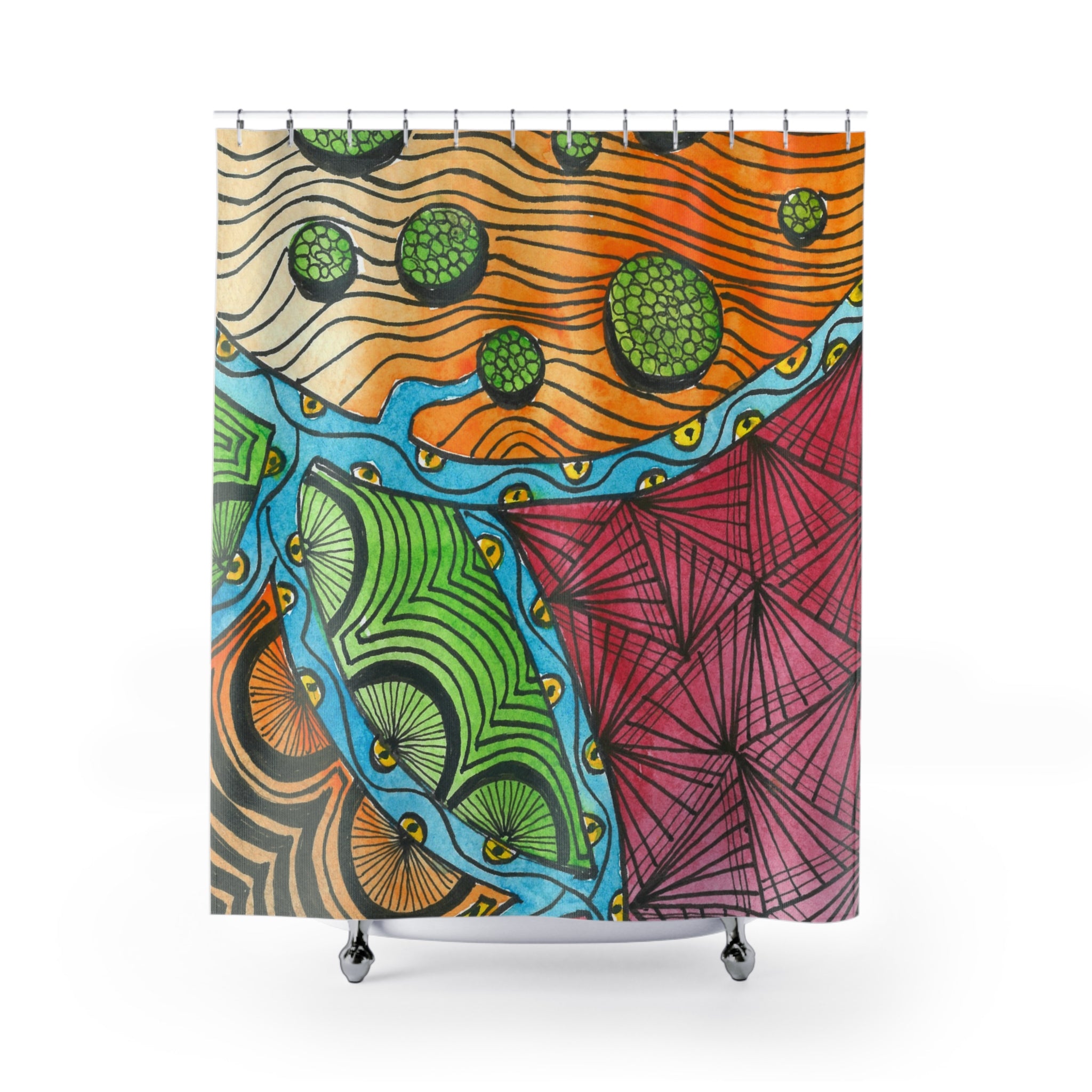 Beautiful Shower Curtains to Refresh Your Bathroom. Colourful Abstract Designs. Perfect For Your Bathroom or Special House-Warming Gift #11 Today's The Day