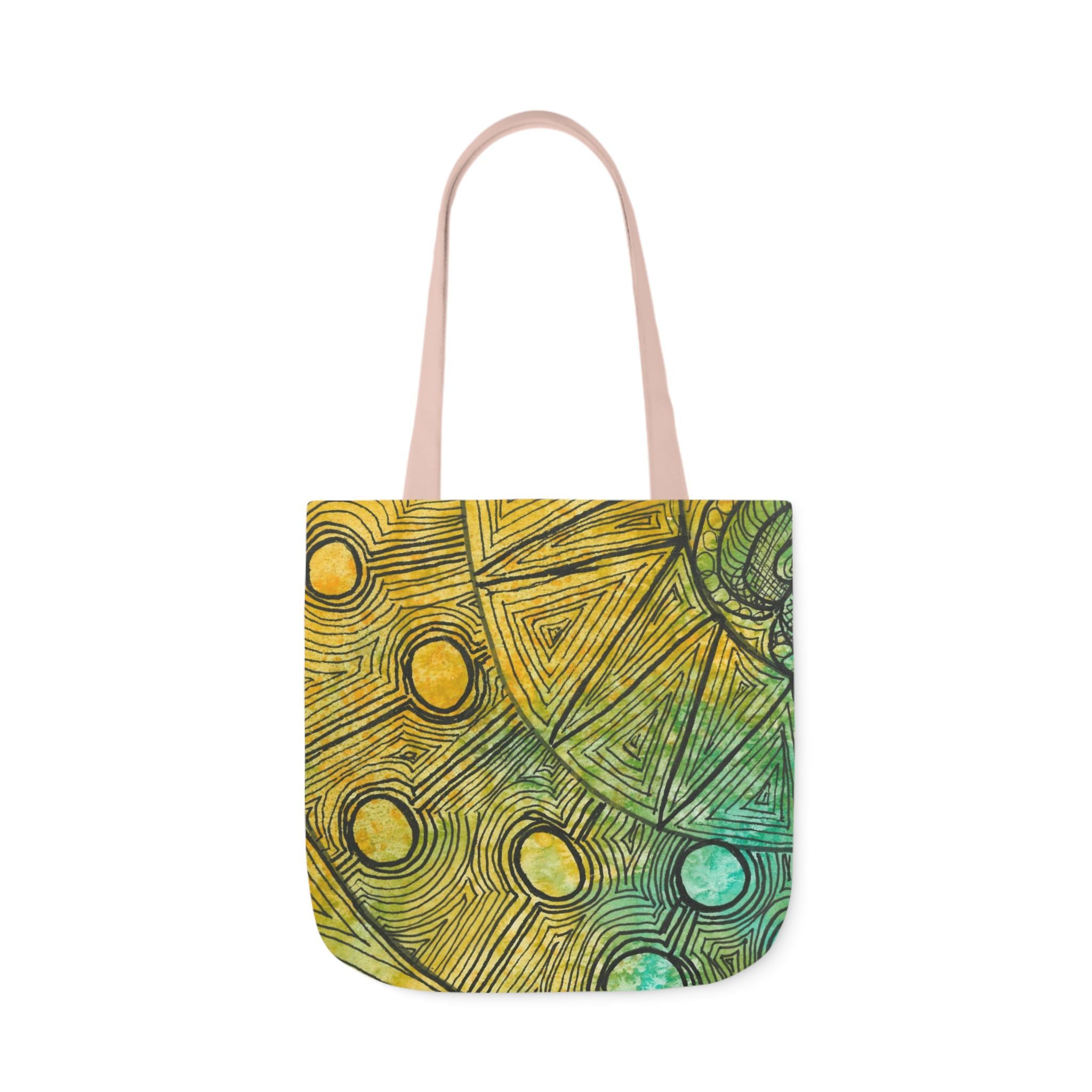 Canvas Tote Bags, Colourful Abstract Designs, 5-Color Straps, 3 Sizes.  For Family and friends or a Special Gift #27 Come What May