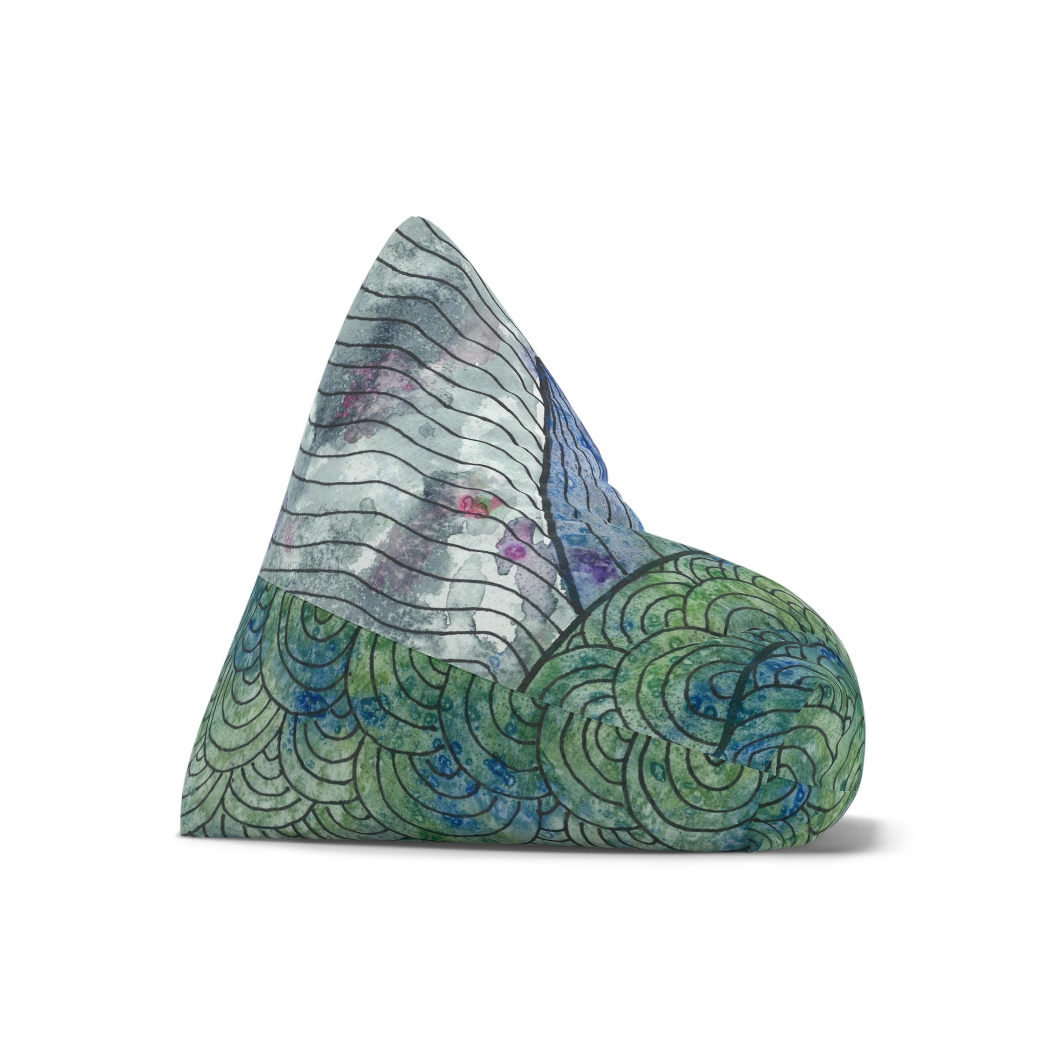 Bean Bag Chair Covers For Indoor & Outdoor - 2 Sizes - Exciting Abstract Design #90 Rtanj Pyramid