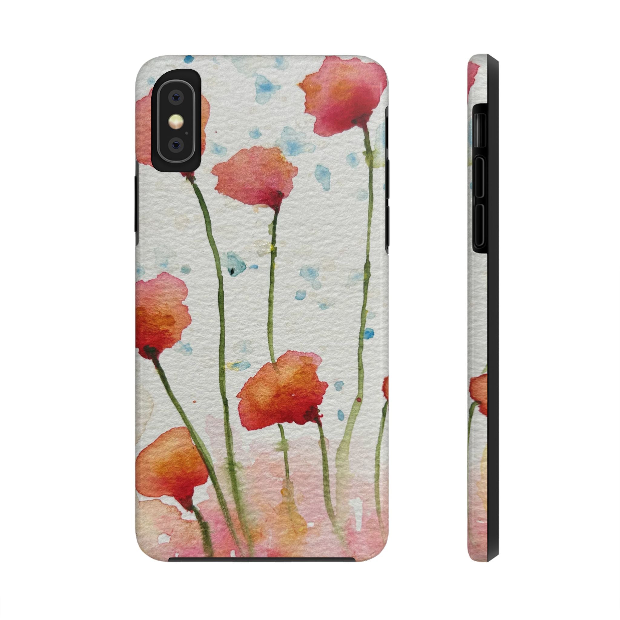 Tough Phone Case - All iPhones and Samsung Galaxys - Exciting Abstract Design #94 Poppies Galore