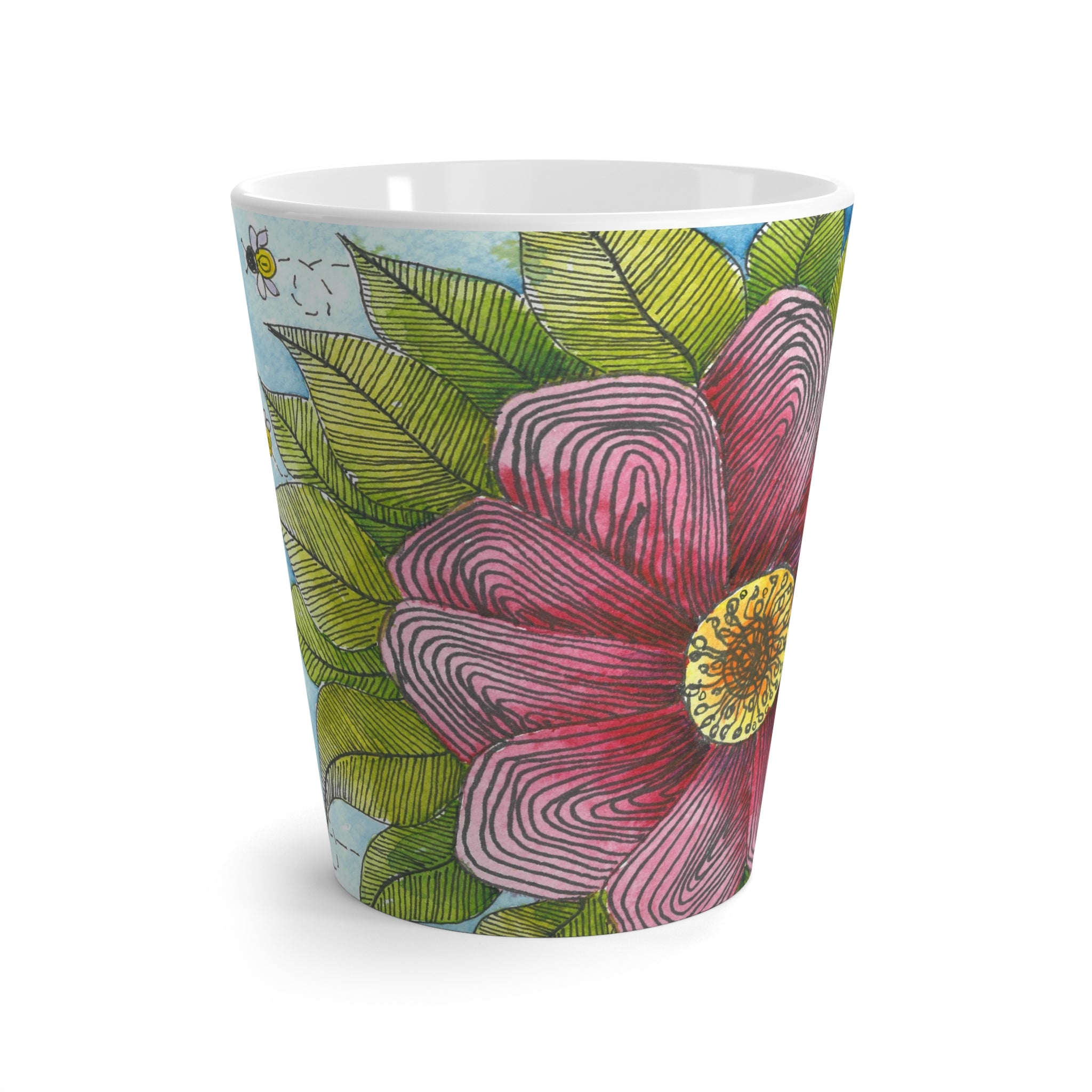 Coffee Mugs and Cups. Colourful Abstract Designs. Perfect for Home, Office or Special Gift #4 Bloom'n