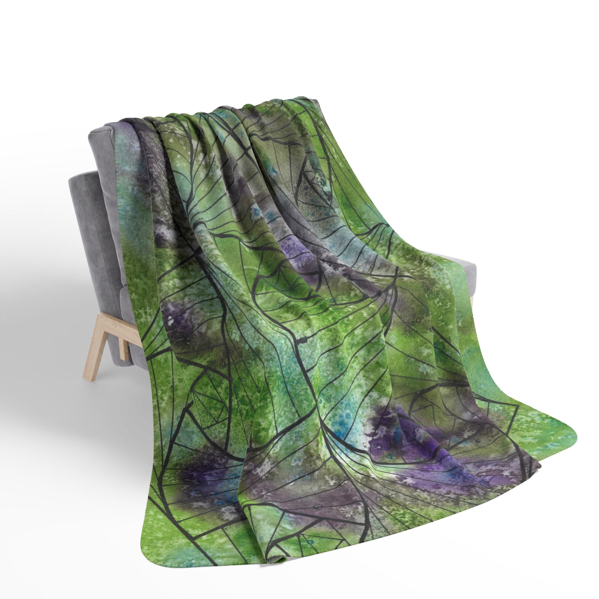 Fleece Throw Blanket, Textured Sherpa Underside, Hemmed, 2 Sizes. Colourful Abstract Design. Perfect for Bedroom, Living Room, or Special Gift #55 Of Course Im Sure