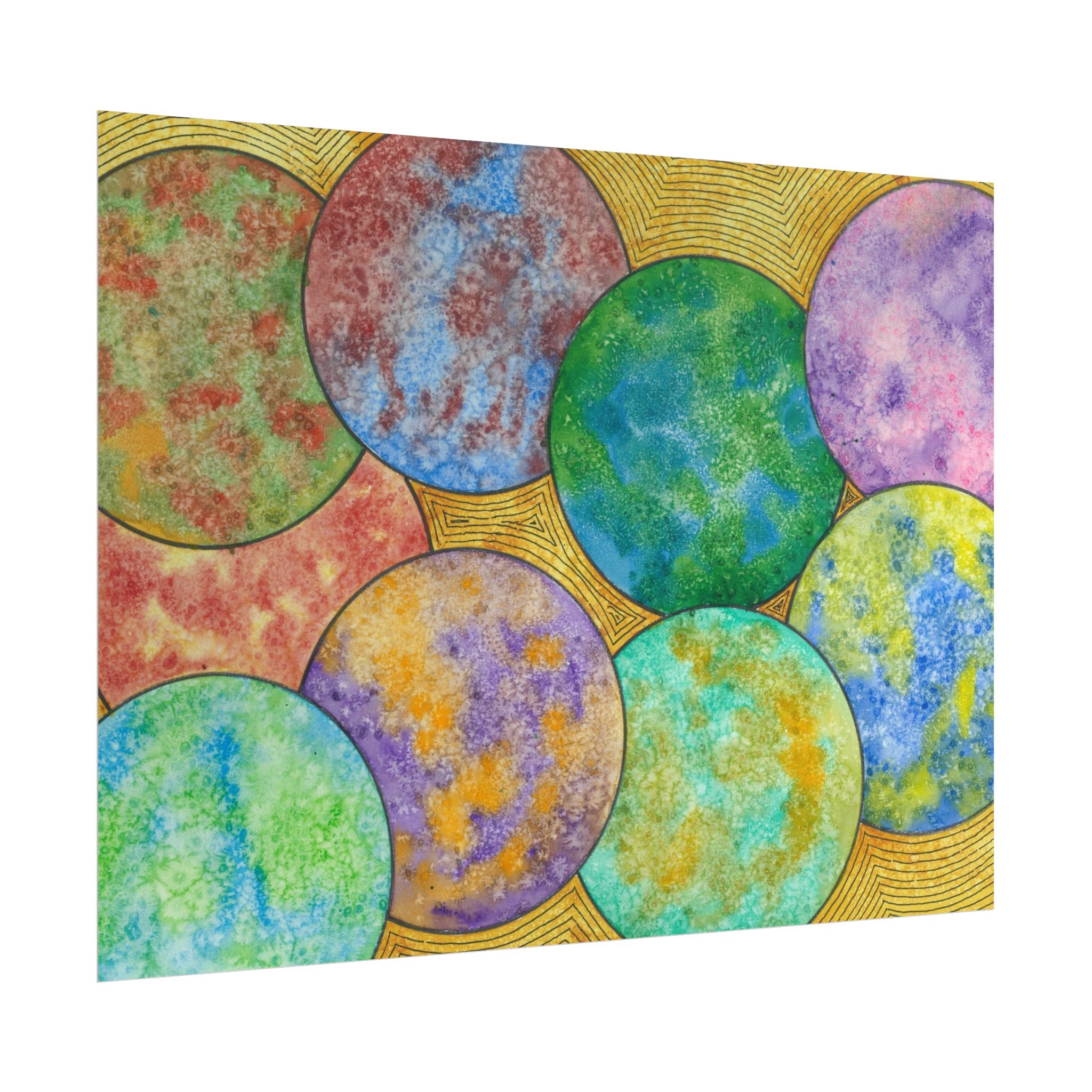 Large Colourful Wall Art, Posters & Prints, For Office, Bedroom or Living Room, or Special Gift #61 Worlds Apart