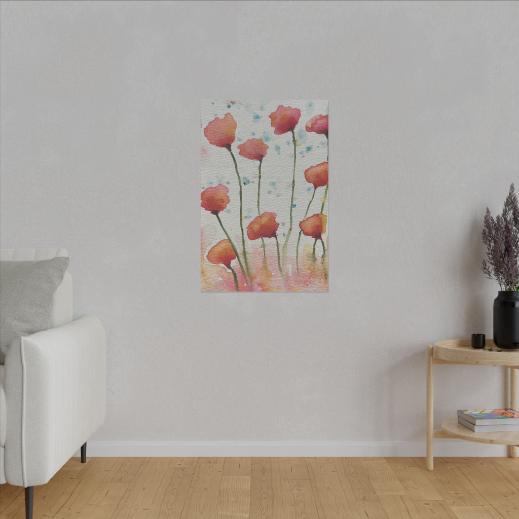Large Colourful Wall Art, Canvas Prints, For Office, Bedroom or Living Room, or Special Gift #94 Poppies Galore