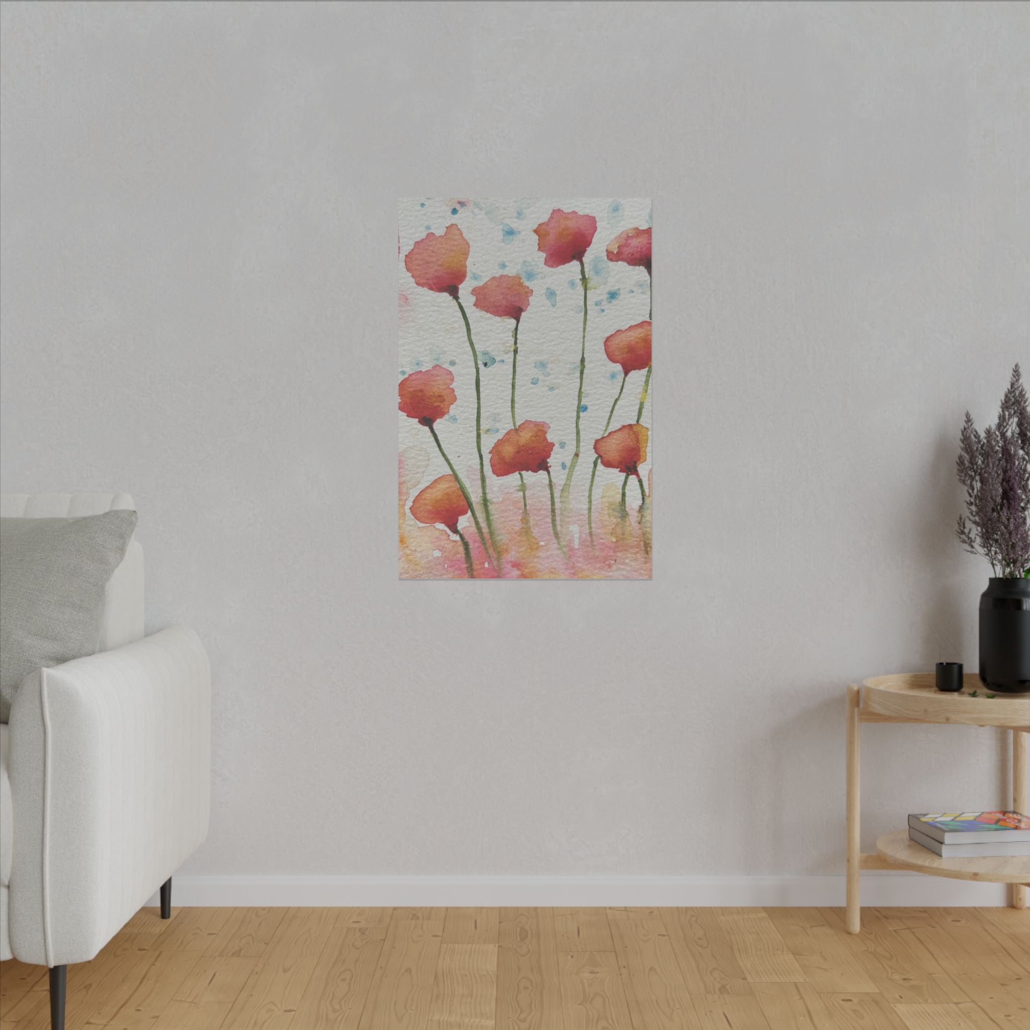 Large Colourful Wall Art, Canvas Prints, For Office, Bedroom or Living Room, or Special Gift #94 Poppies Galore