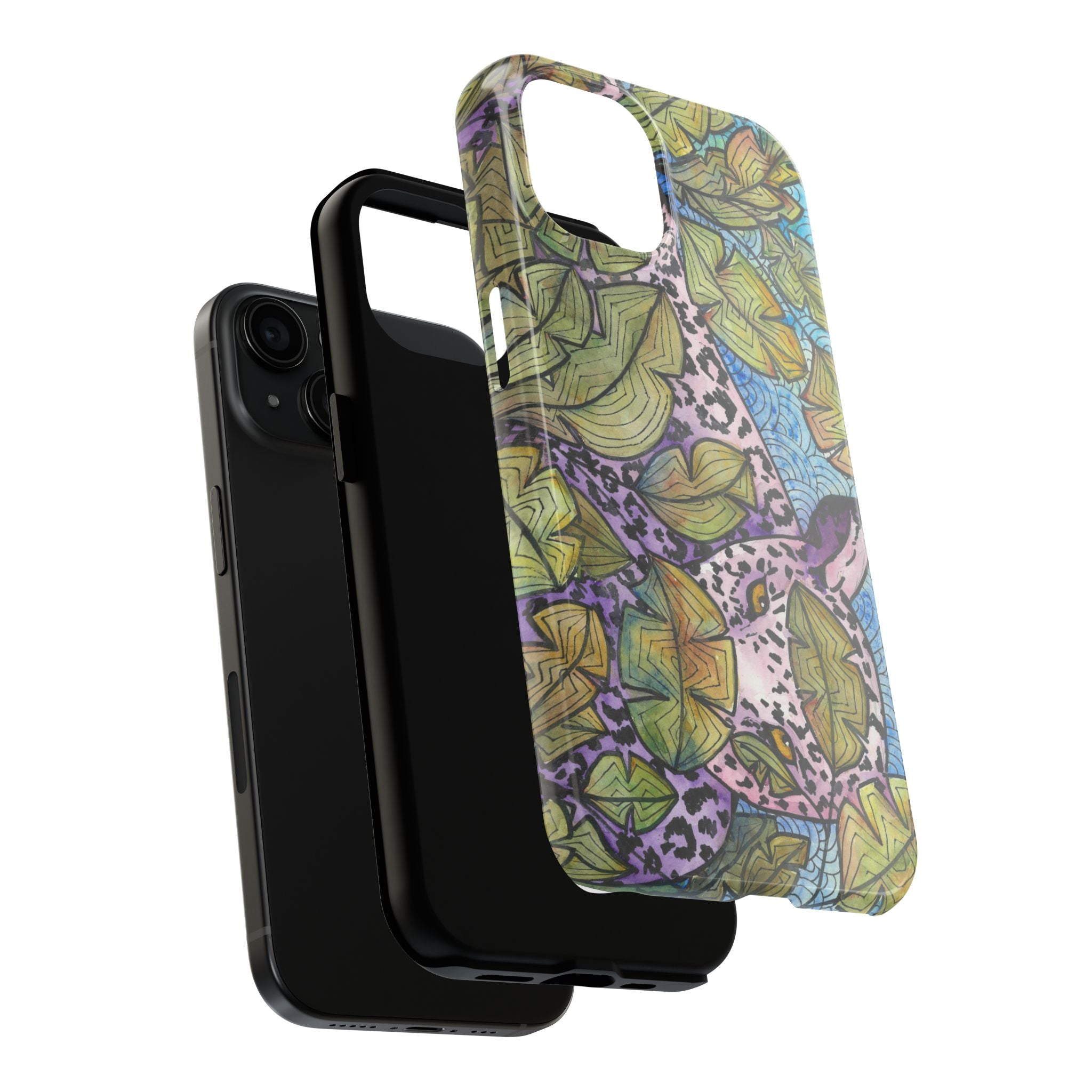 Tough Phone Case - All iPhones and Samsung Galaxys - Exciting Abstract Design #76 Purrfect Blend