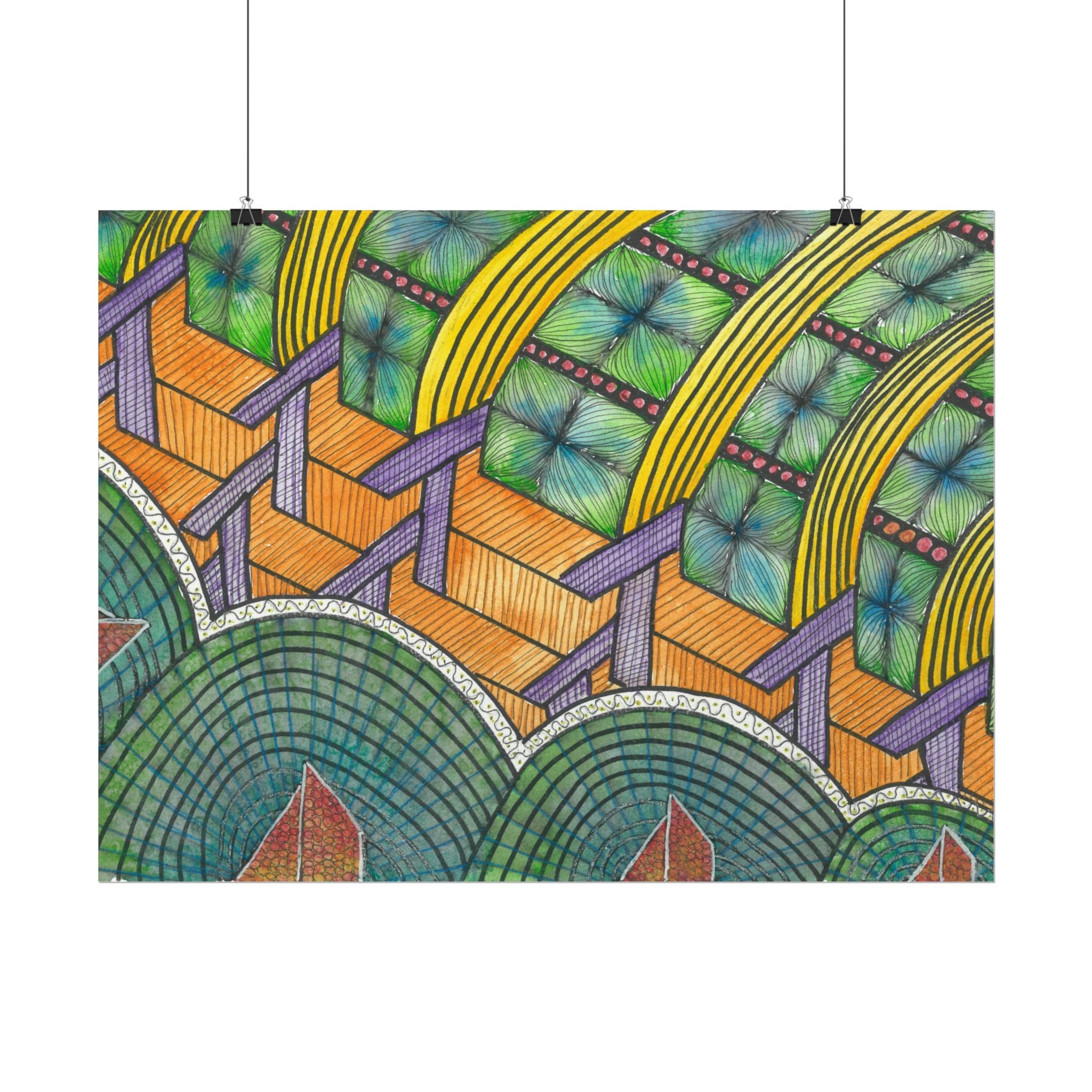 Large Colourful Wall Art, Posters & Prints, For Office, Bedroom or Living Room, or Special Gift #31 T'Eye Land