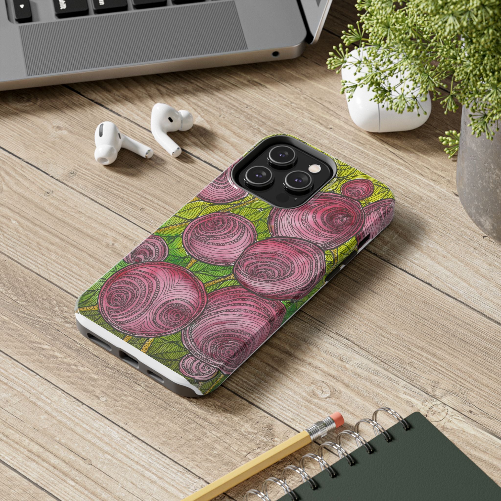 Tough Phone Case - All iPhones and Samsung Galaxys - Exciting Abstract Design #9 Spaced Blossoms
