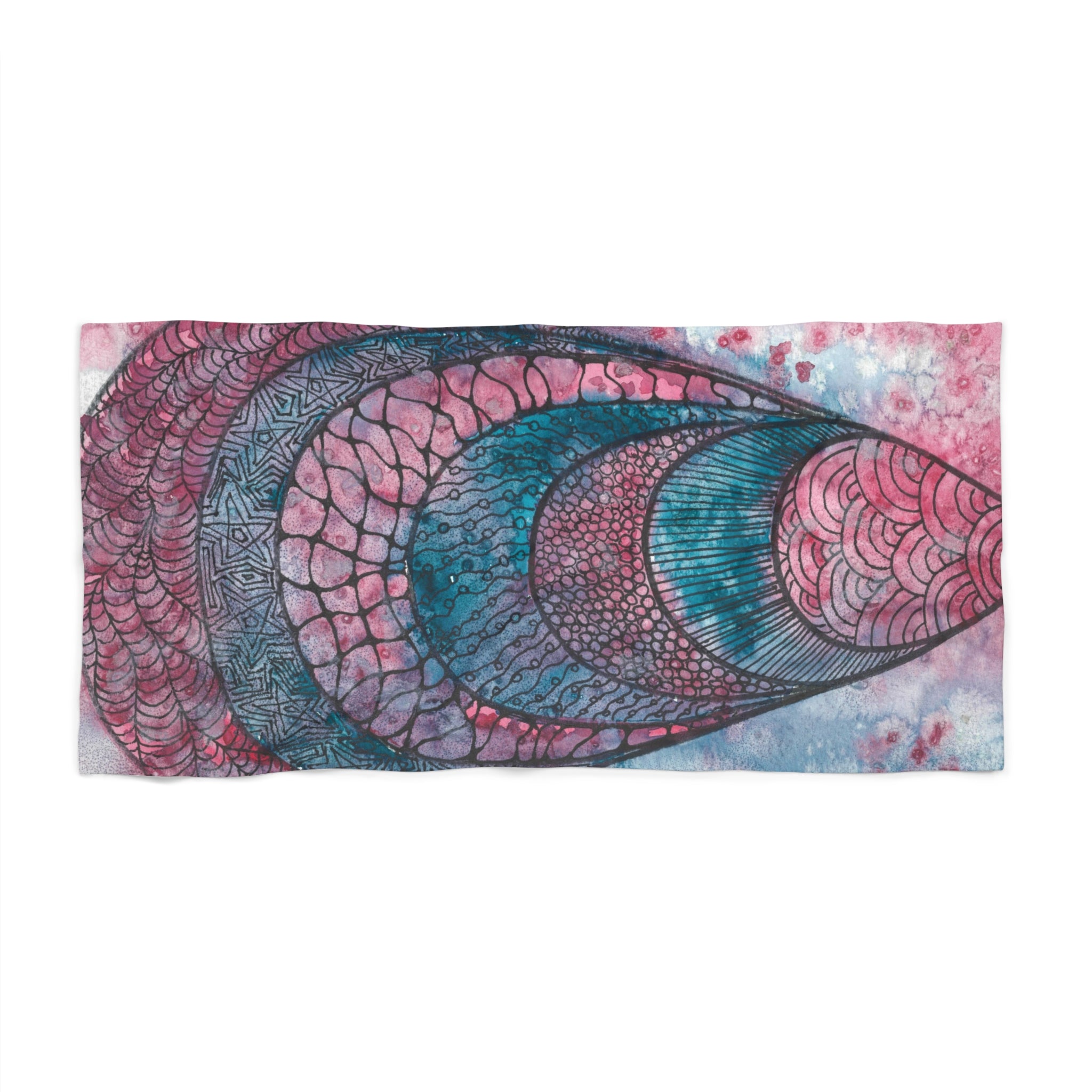 Colourful Abstract Beach Towels, Cotton Loop backing for Durability, 2 Sizes.  For Family and friends or a Special Gift #92 The Goddess Lives