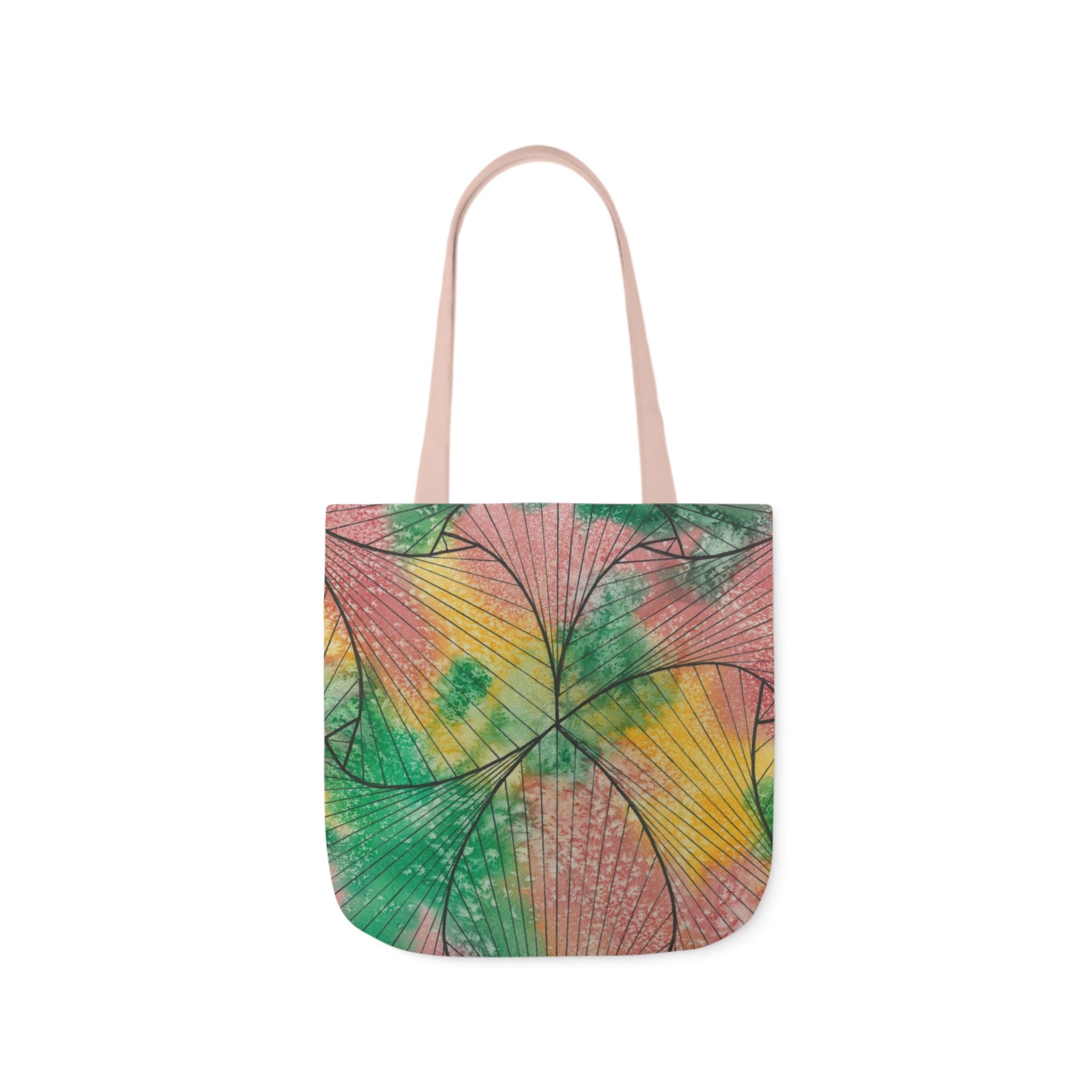 Canvas Tote Bags, Colourful Abstract Designs, 5-Color Straps, 3 Sizes.  For Family and friends or a Special Gift #49 Health and Wellbeing