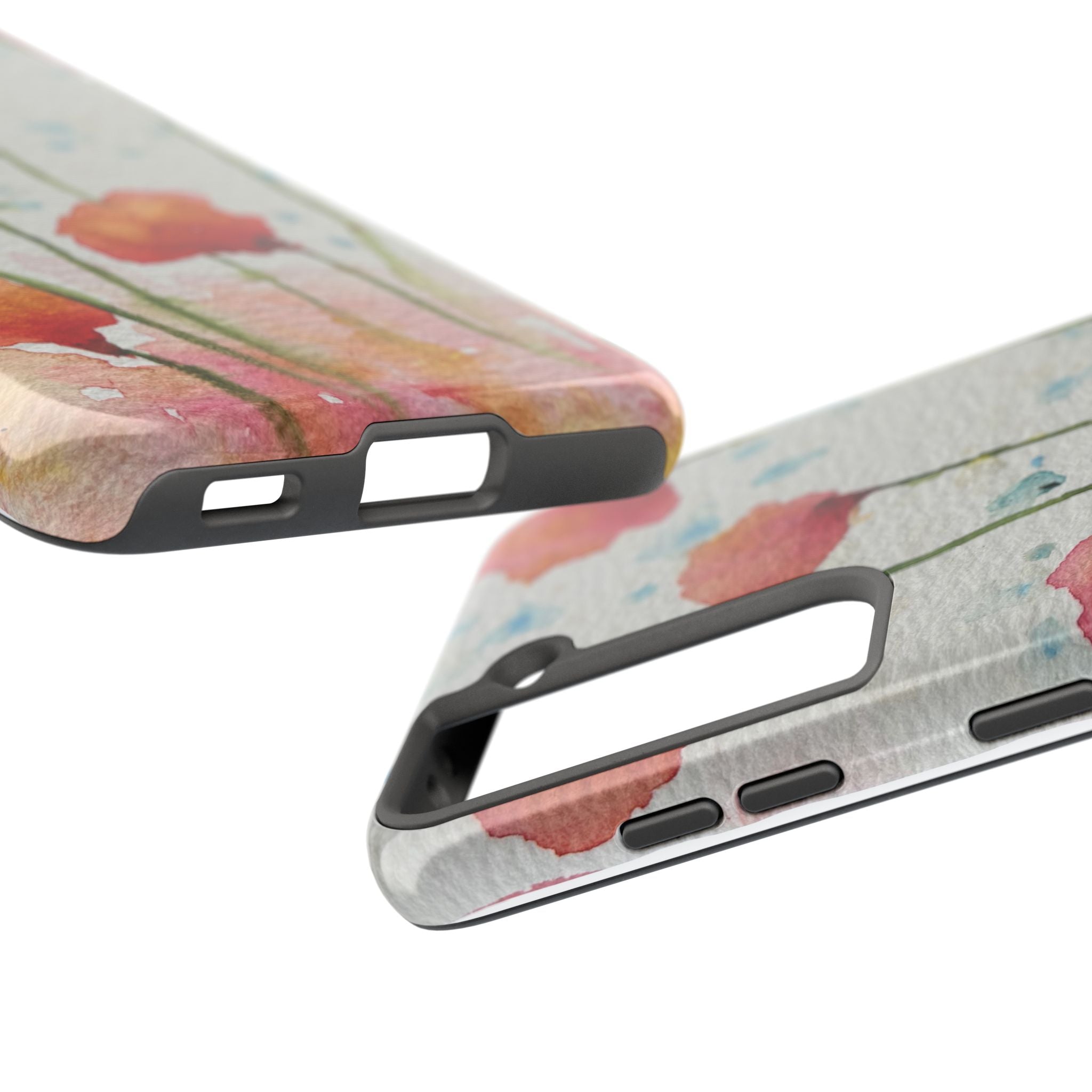 Tough Phone Case - All iPhones and Samsung Galaxys - Exciting Abstract Design #94 Poppies Galore