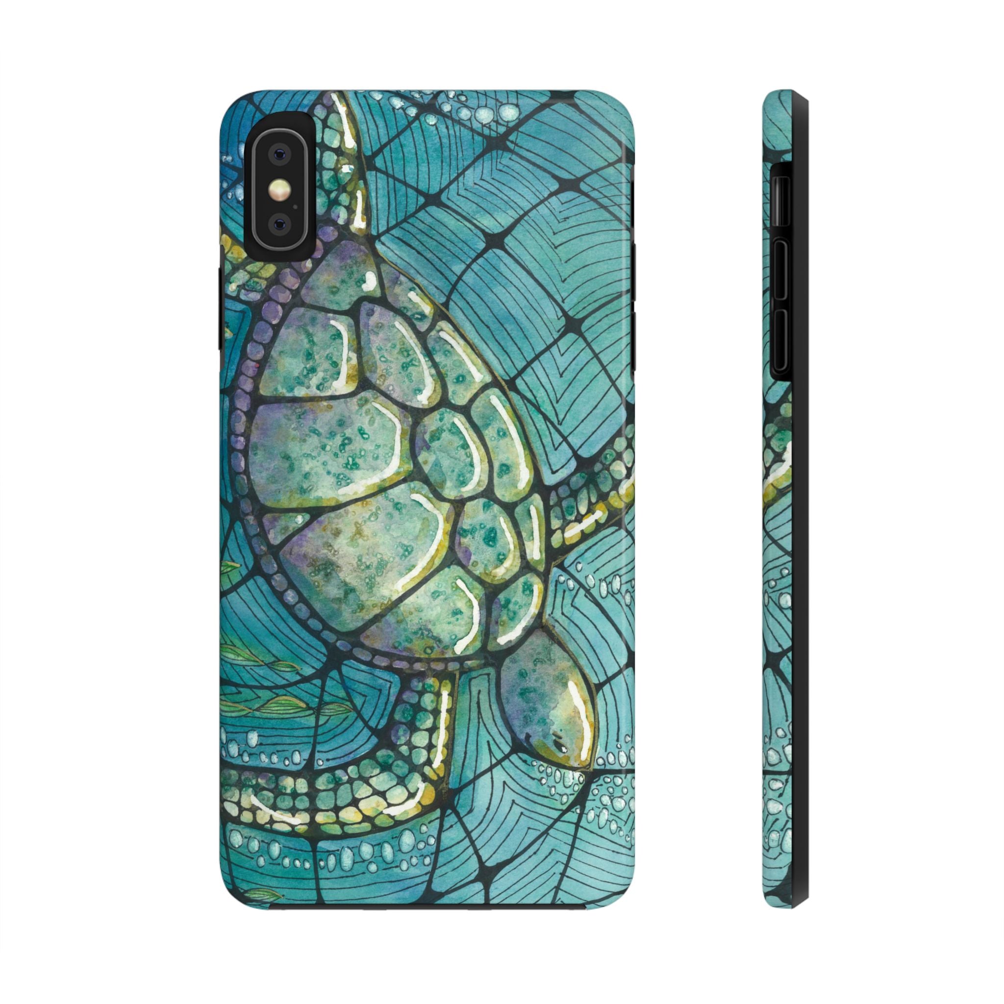 Tough Phone Case - All iPhones and Samsung Galaxys - Exciting Abstract Design #73 Turtling Along