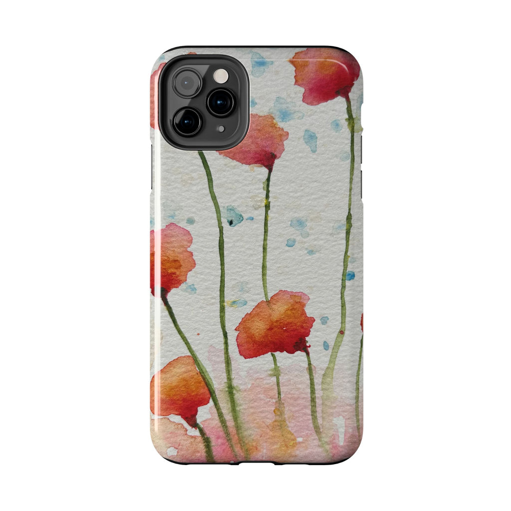 Tough Phone Case - All iPhones and Samsung Galaxys - Exciting Abstract Design #94 Poppies Galore