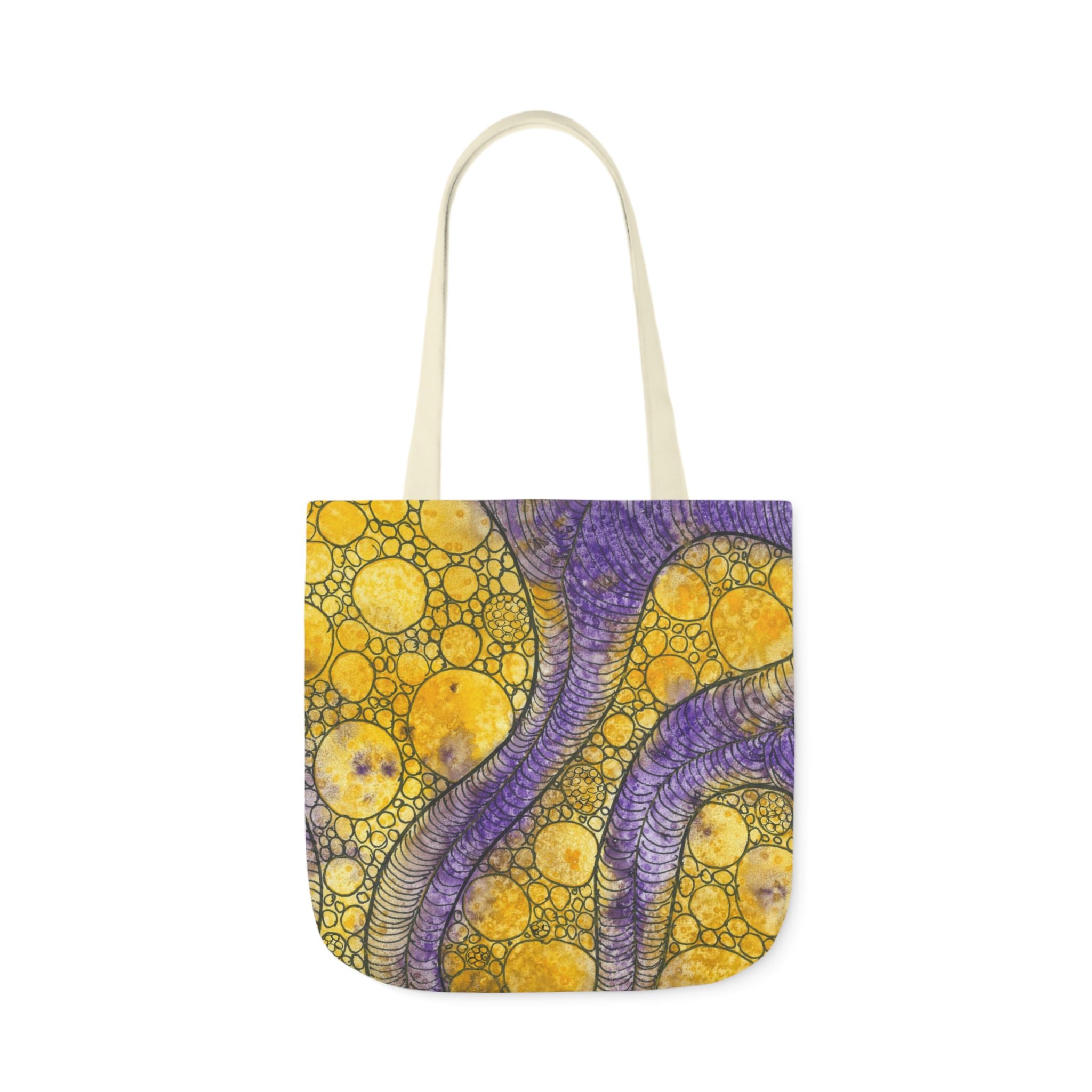 Canvas Tote Bags, Colourful Abstract Designs, 5-Color Straps, 3 Sizes.  For Family and friends or a Special Gift #64 Is Now A Good Time