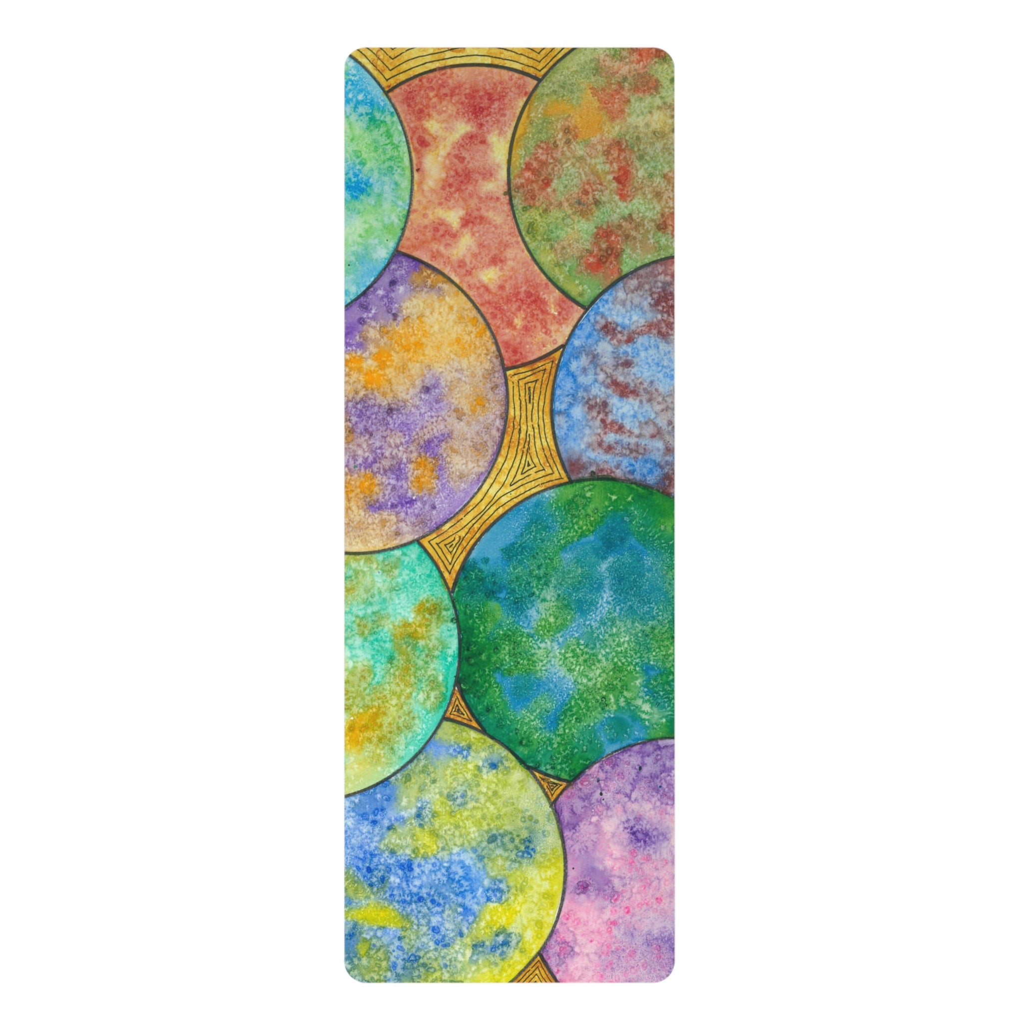 Yoga Mats and Gym Mats. Colourful Abstract Designs. Perfect for Home, Yoga or Gym Class, or a Special Gift #61 Worlds Apart