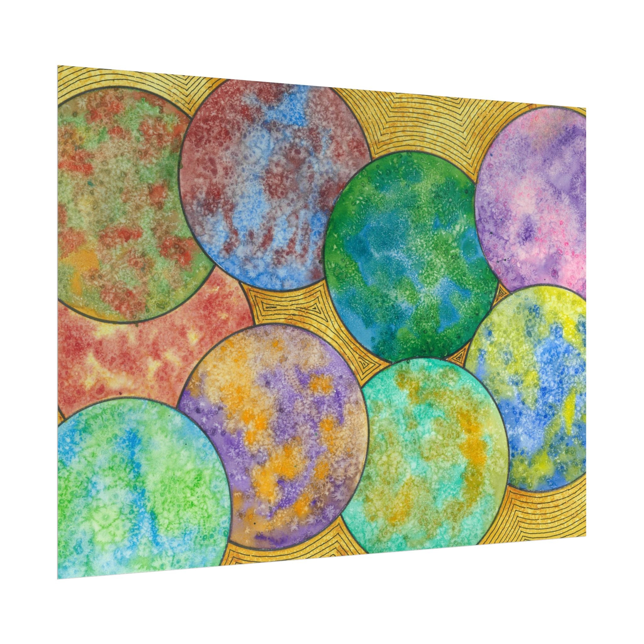 Large Colourful Wall Art, Posters & Prints, For Office, Bedroom or Living Room, or Special Gift #61 Worlds Apart