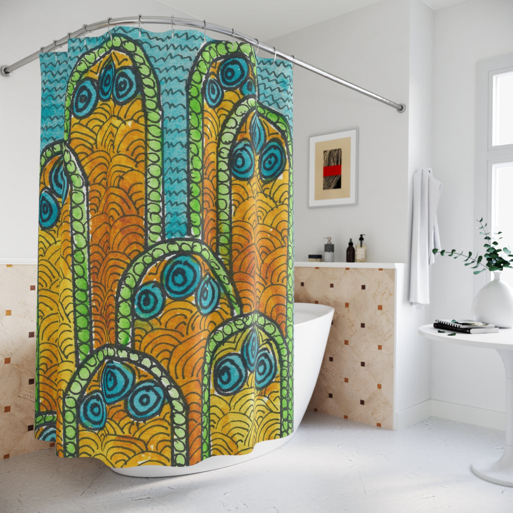 Beautiful Shower Curtains to Refresh Your Bathroom. Colourful Abstract Designs. Perfect For Your Bathroom or Special House-Warming Gift #87 Belgrade Impressions