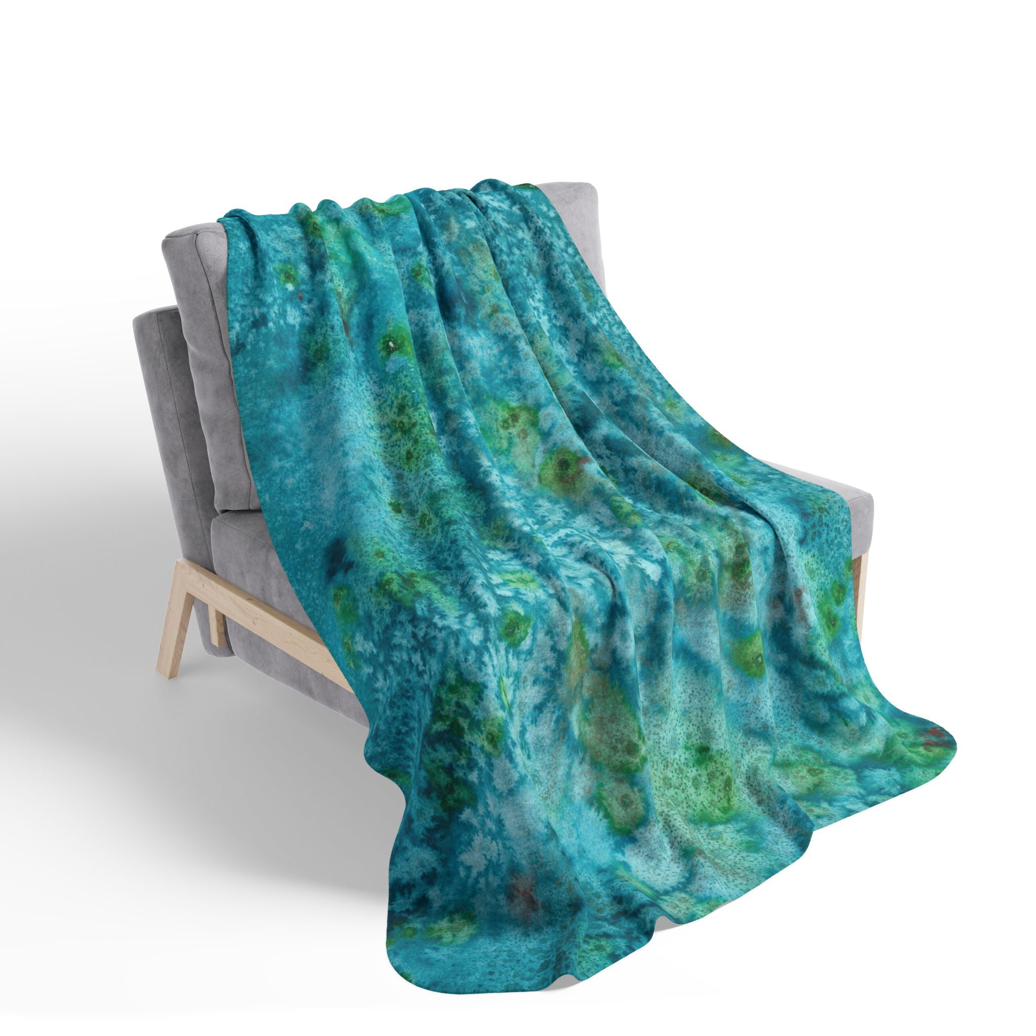 Fleece Throw Blanket, Textured Sherpa Underside, Hemmed, 2 Sizes. Colourful Abstract Design. Perfect for Bedroom, Living Room, or Special Gift #83 Who Am I Today