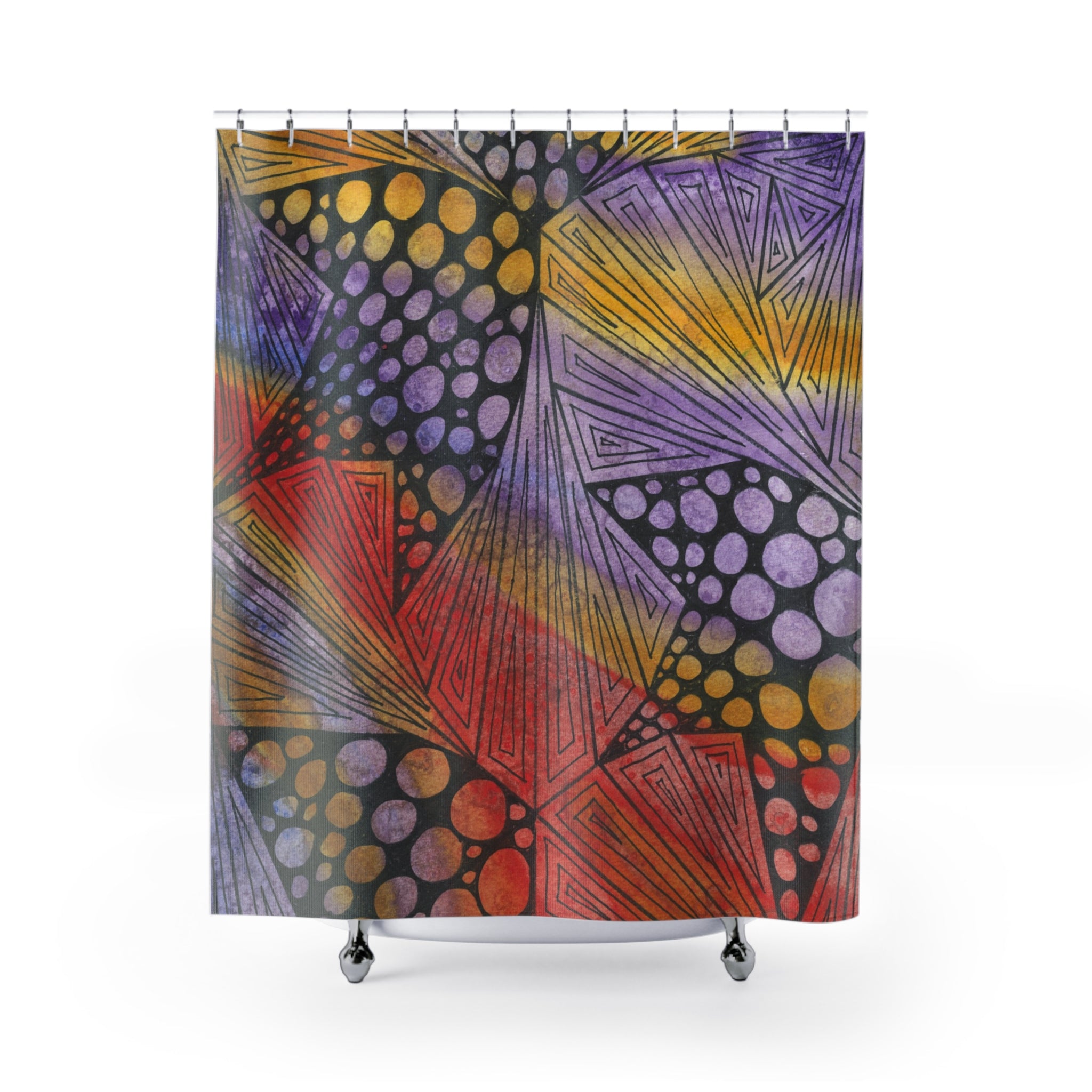 Beautiful Shower Curtains to Refresh Your Bathroom. Colourful Abstract Designs. Perfect For Your Bathroom or Special House-Warming Gift #82 Fighting Delusions