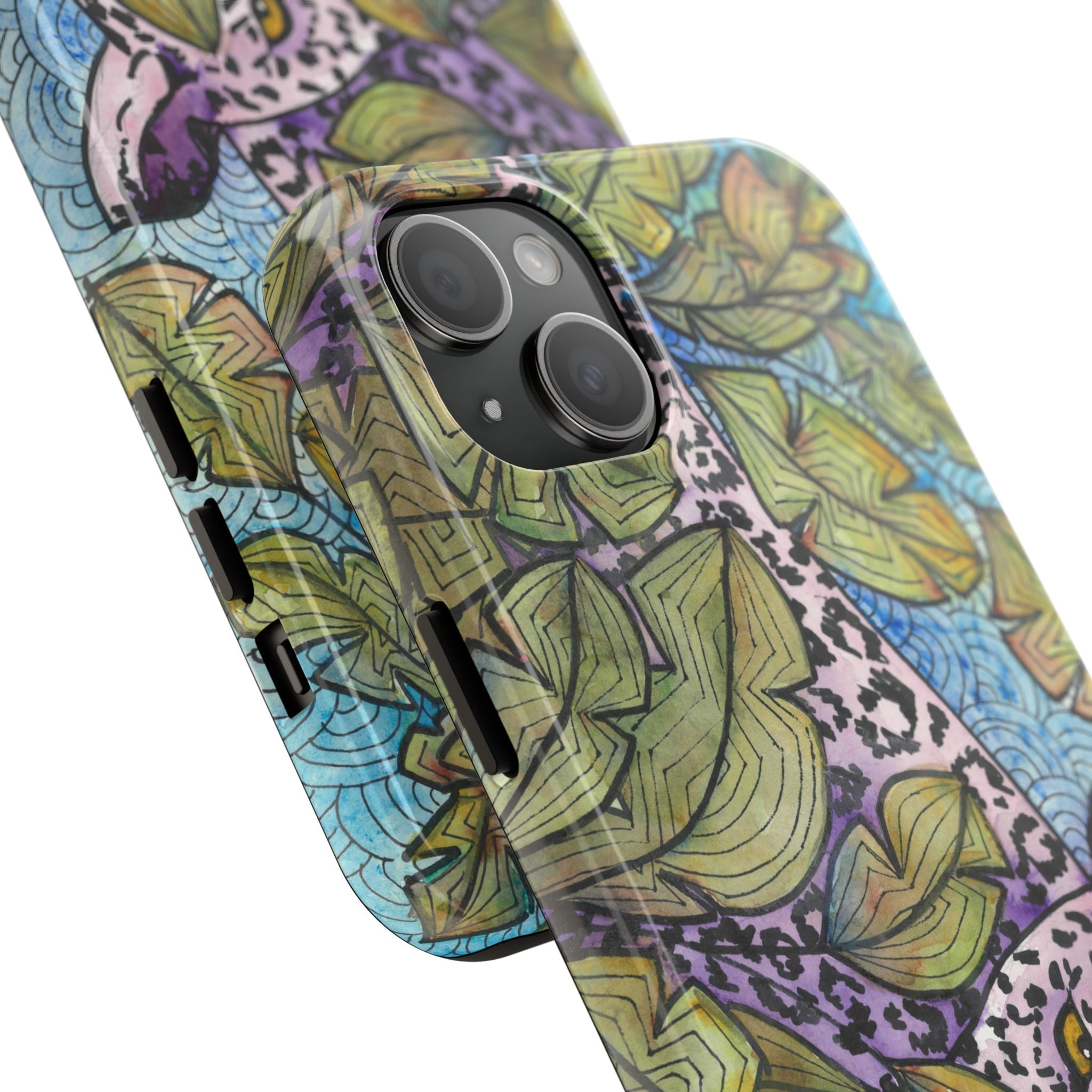 Tough Phone Case - All iPhones and Samsung Galaxys - Exciting Abstract Design #76 Purrfect Blend